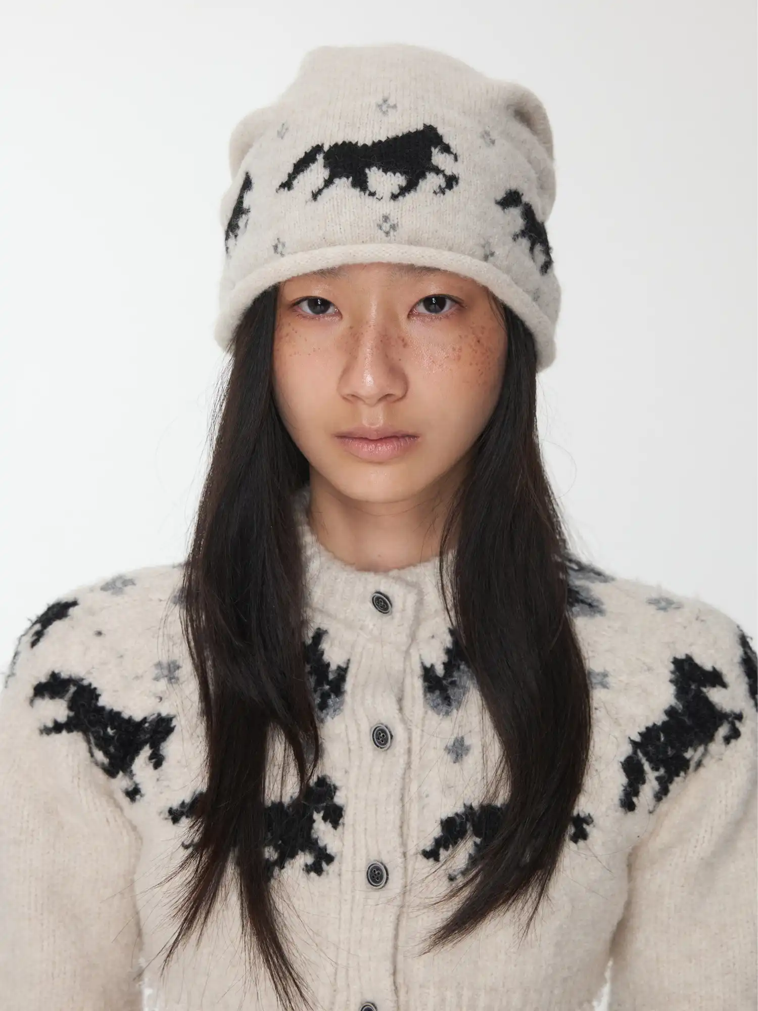 Fair Isle Pony Beanie - Image 4