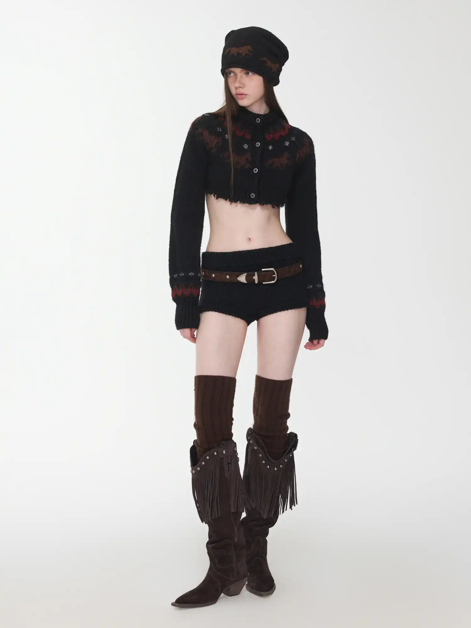 Fair Isle Pony Beanie - Image 6