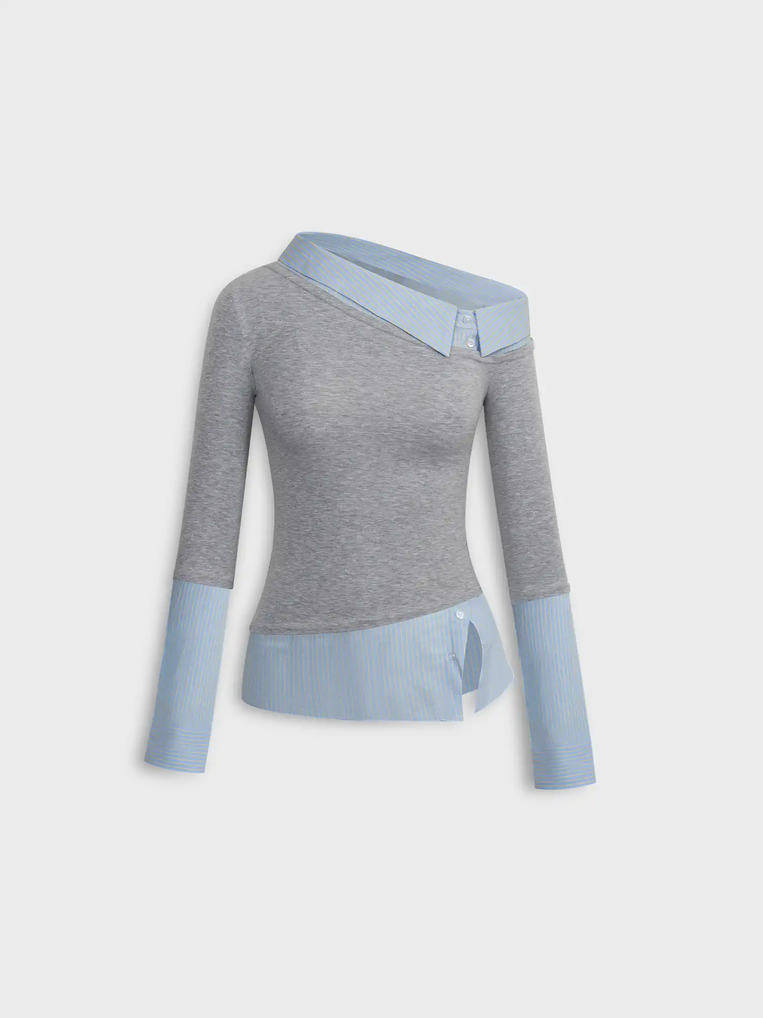 Faux Two Piece Off Shoulder Top - Image 11