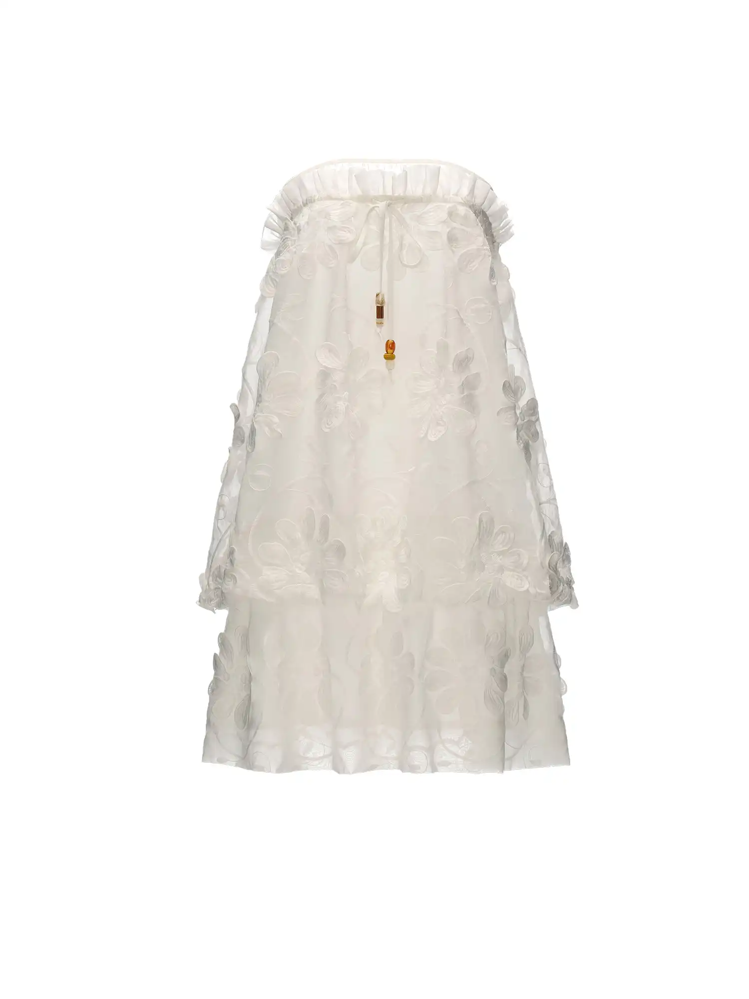 Floral Applique Babydoll Tube Dress - Image 4