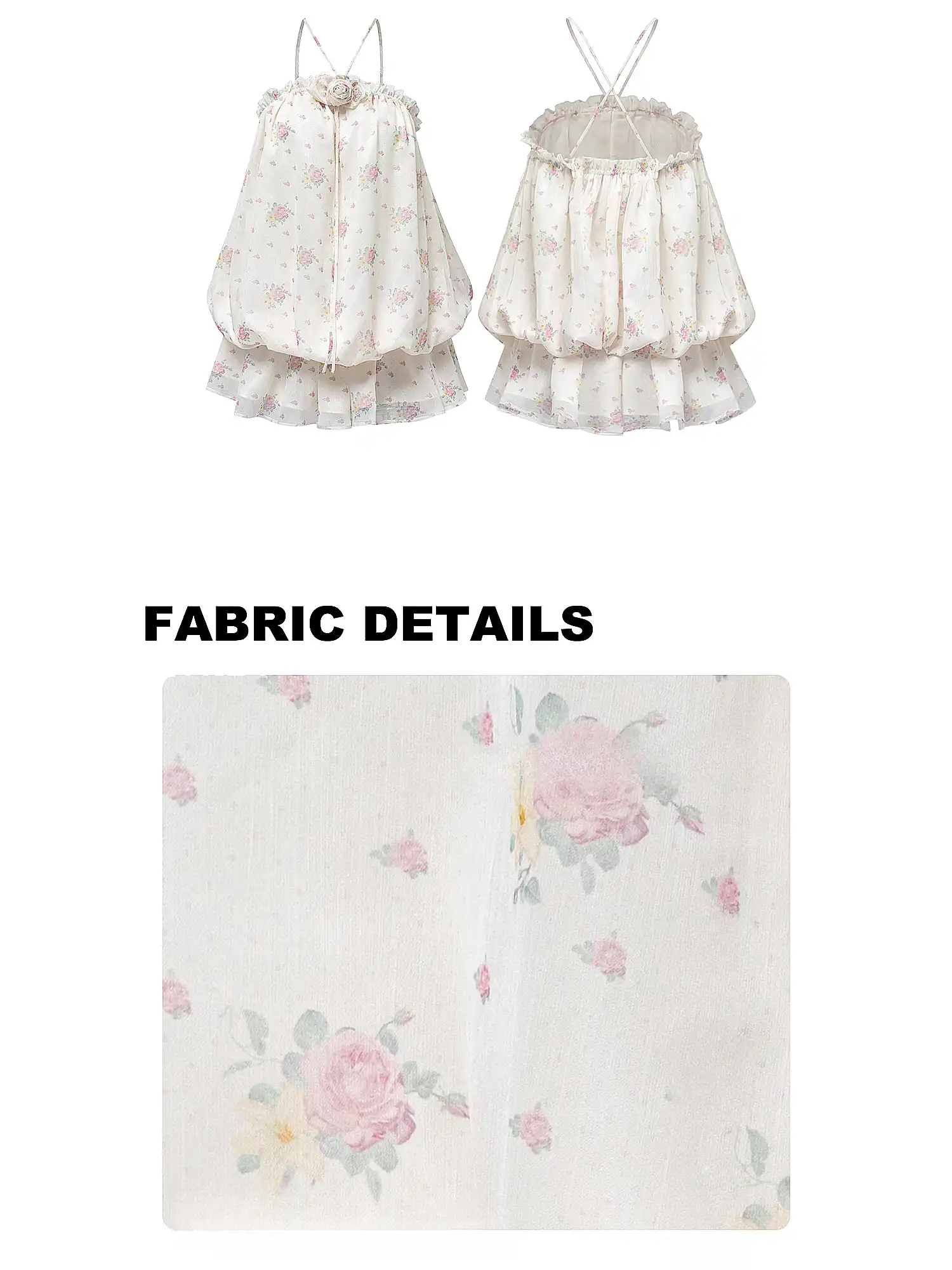 Floral Chiffon Halter Mini Dress - Image 7