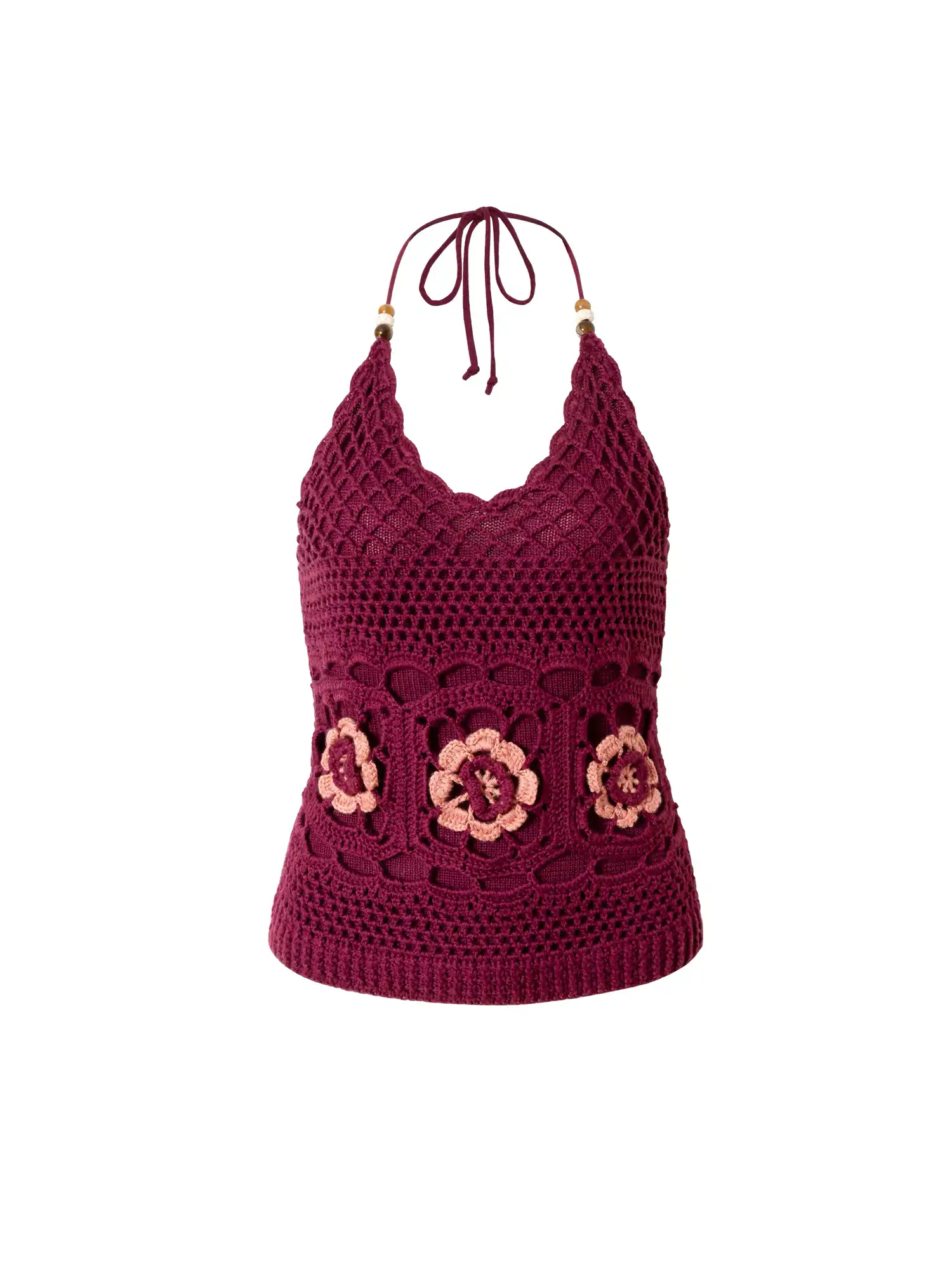Floral Granny Square Crochet Halter Top - Image 3