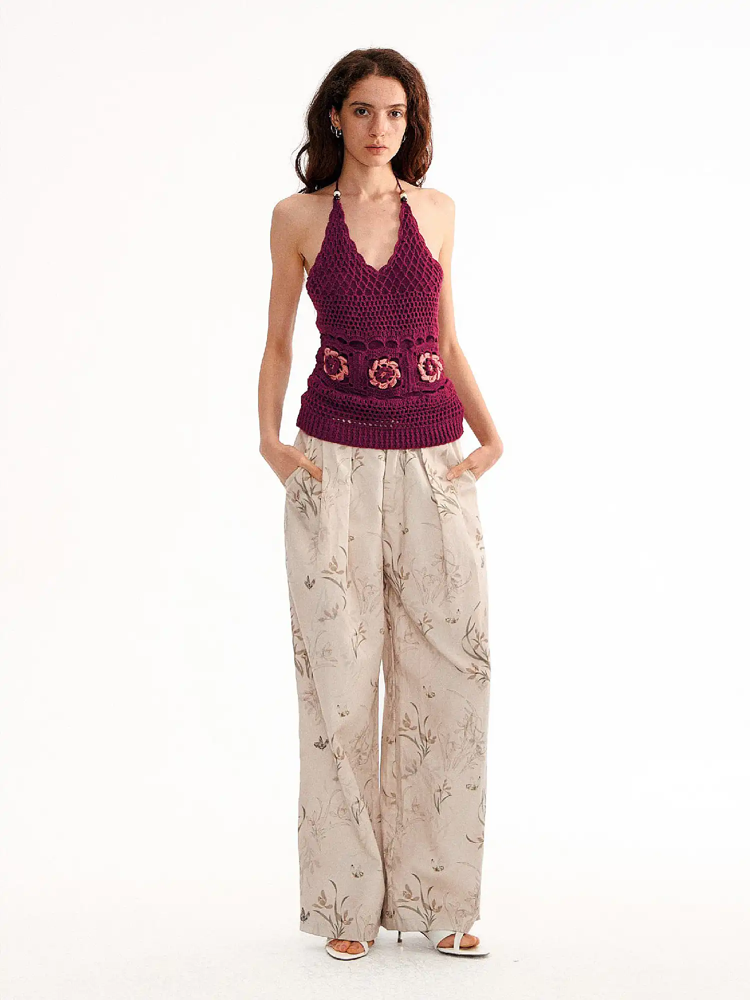 Floral Granny Square Crochet Halter Top - Image 4