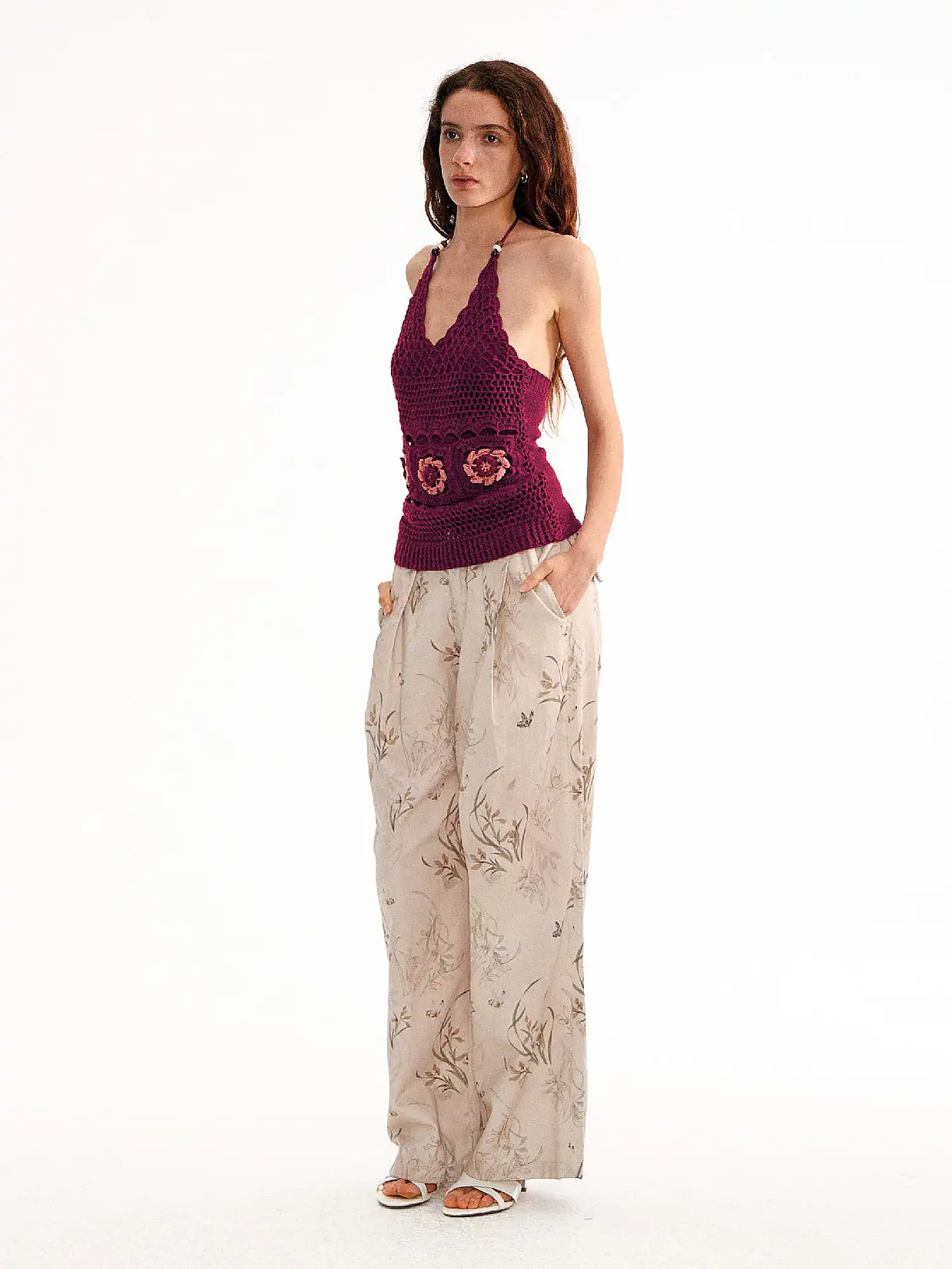 Floral Granny Square Crochet Halter Top - Image 5