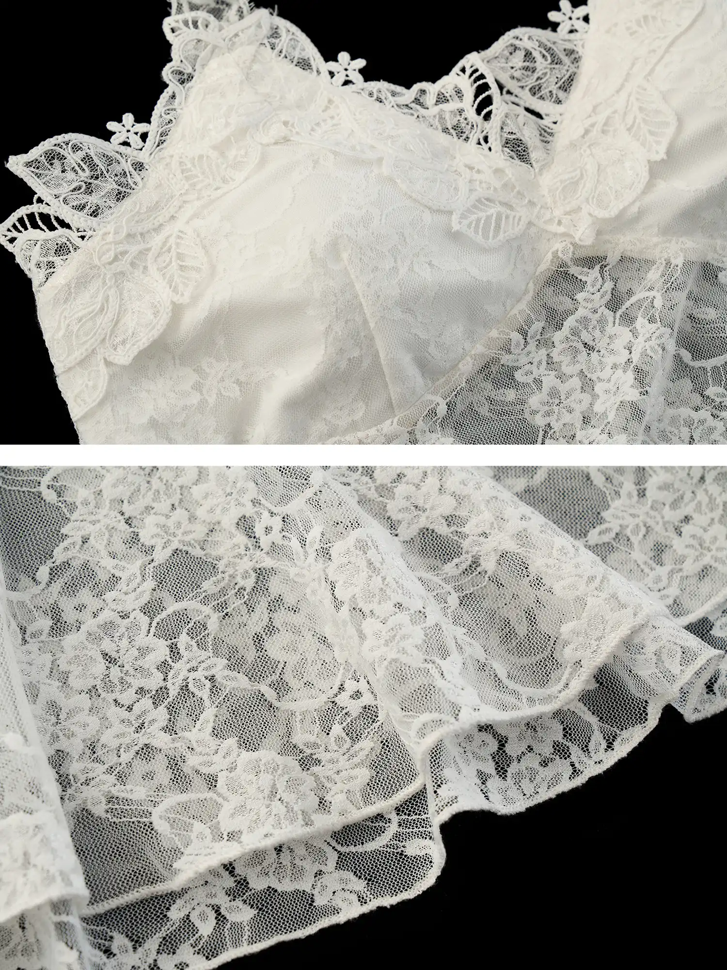 Floral Sheer Lace Babydoll Halter Top - Image 7