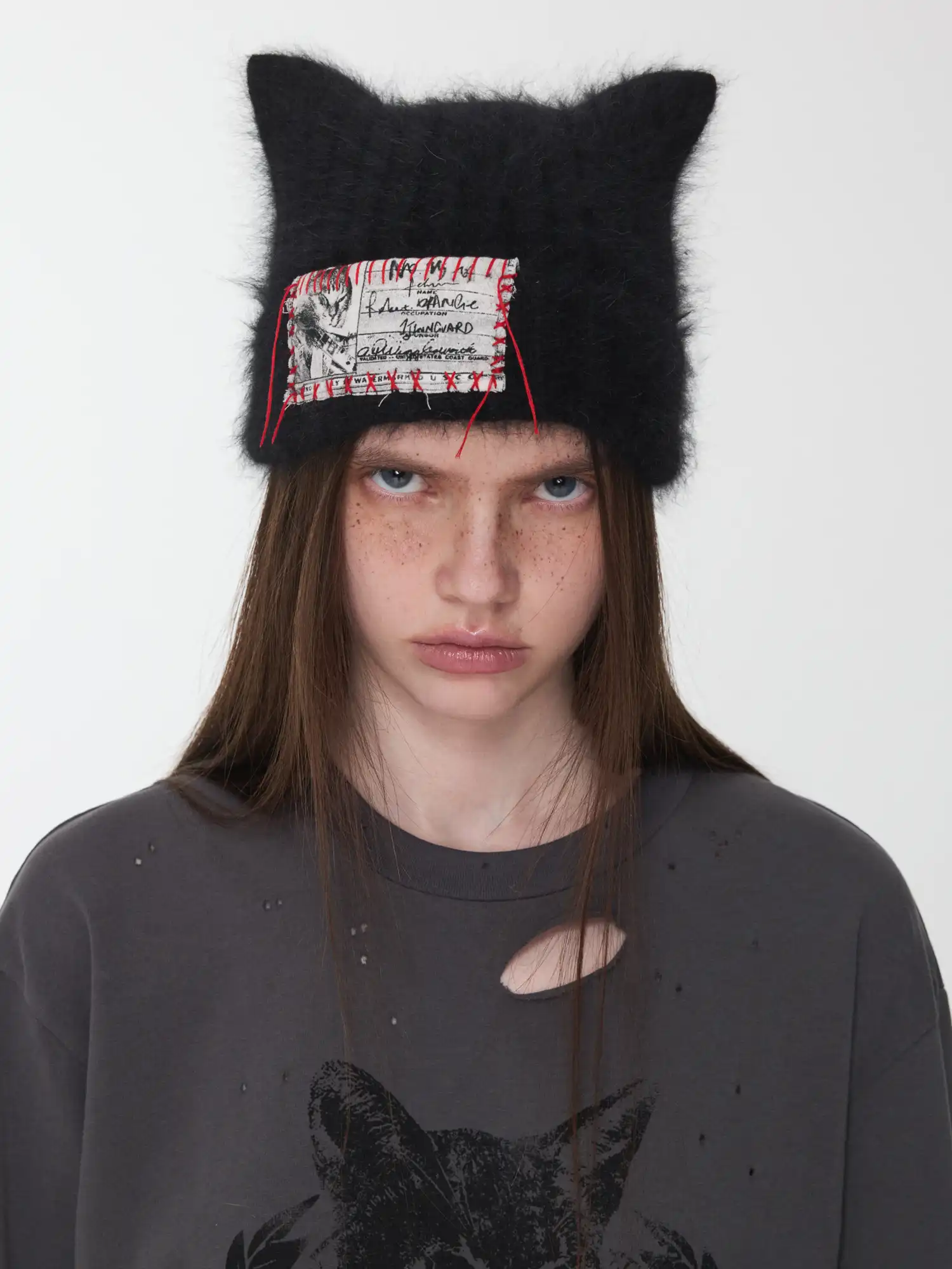 Fluffy Cat Ear Beanie - Image 3