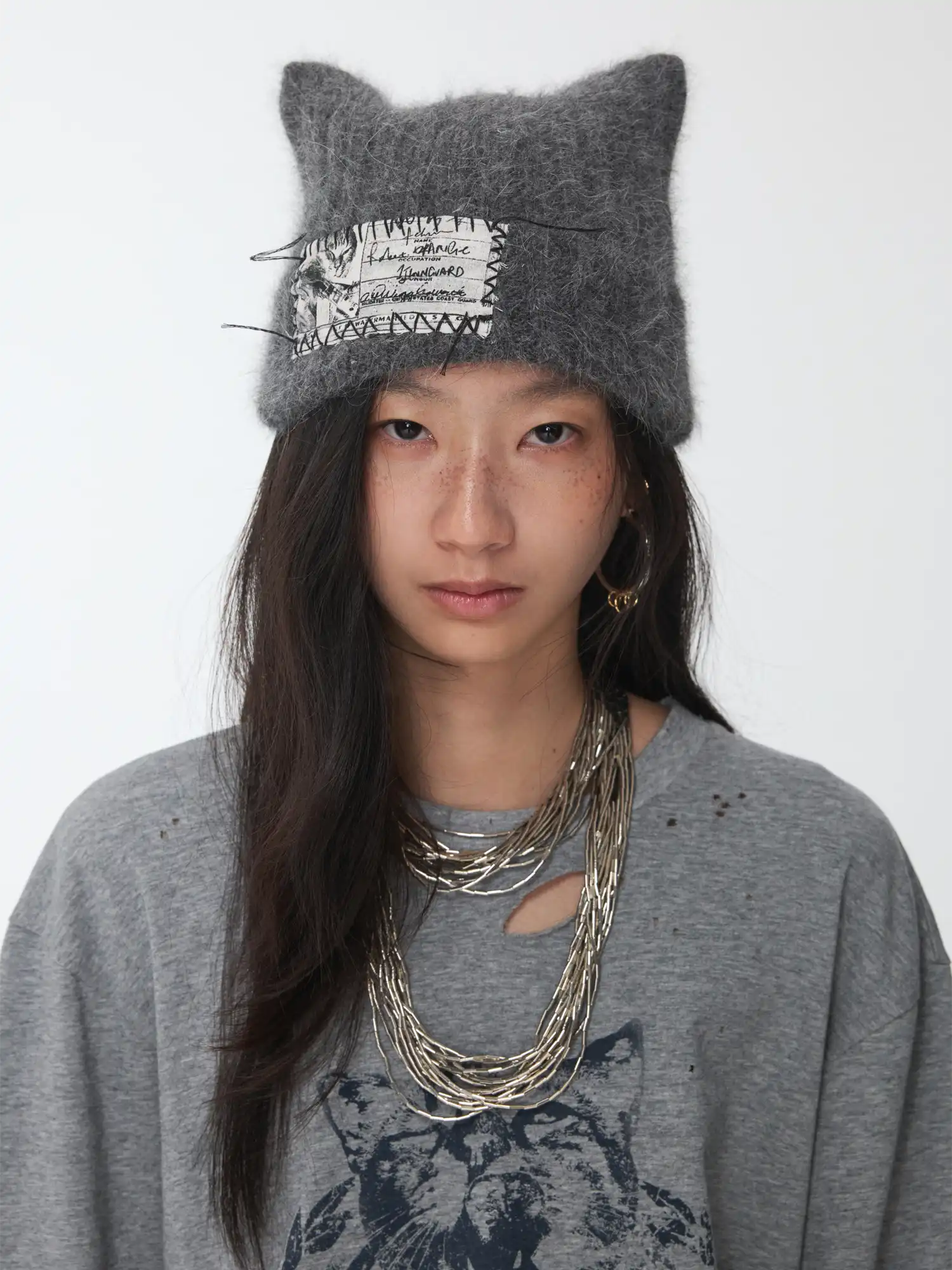 Fluffy Cat Ear Beanie - Image 7