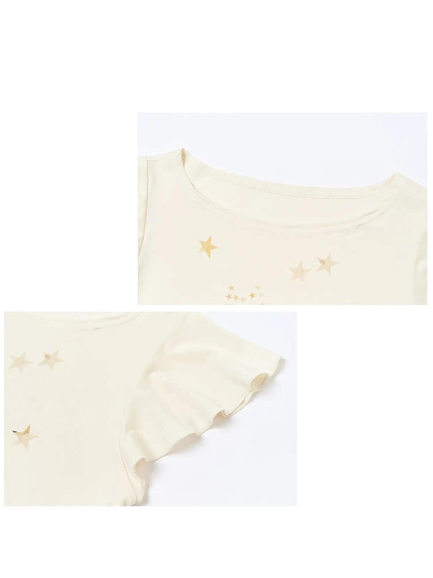 Flutter Sleeve Cotton Knit Top - Image 9