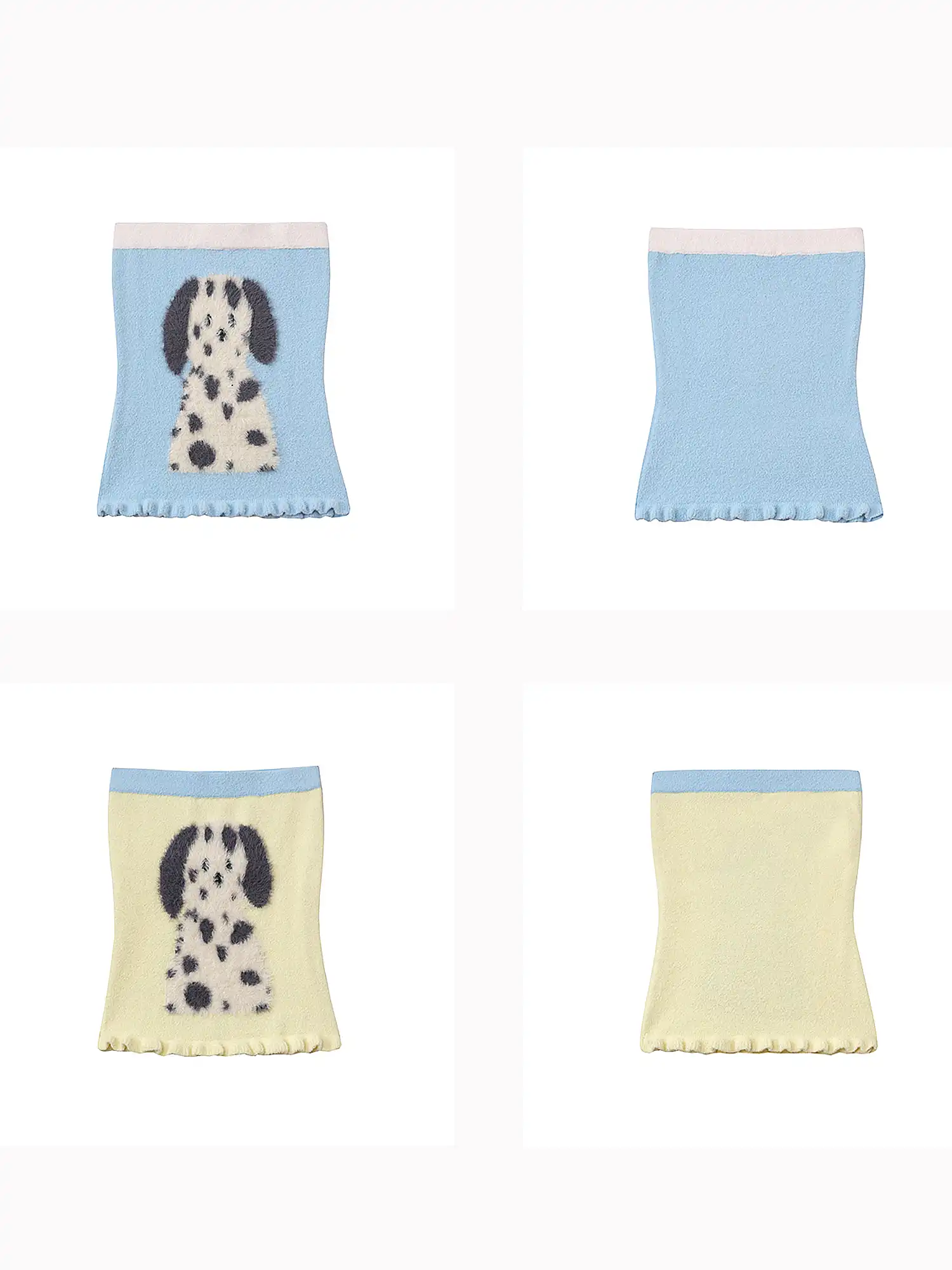 Fuzzy Dalmatian Print Fitted Tube Top - Image 15