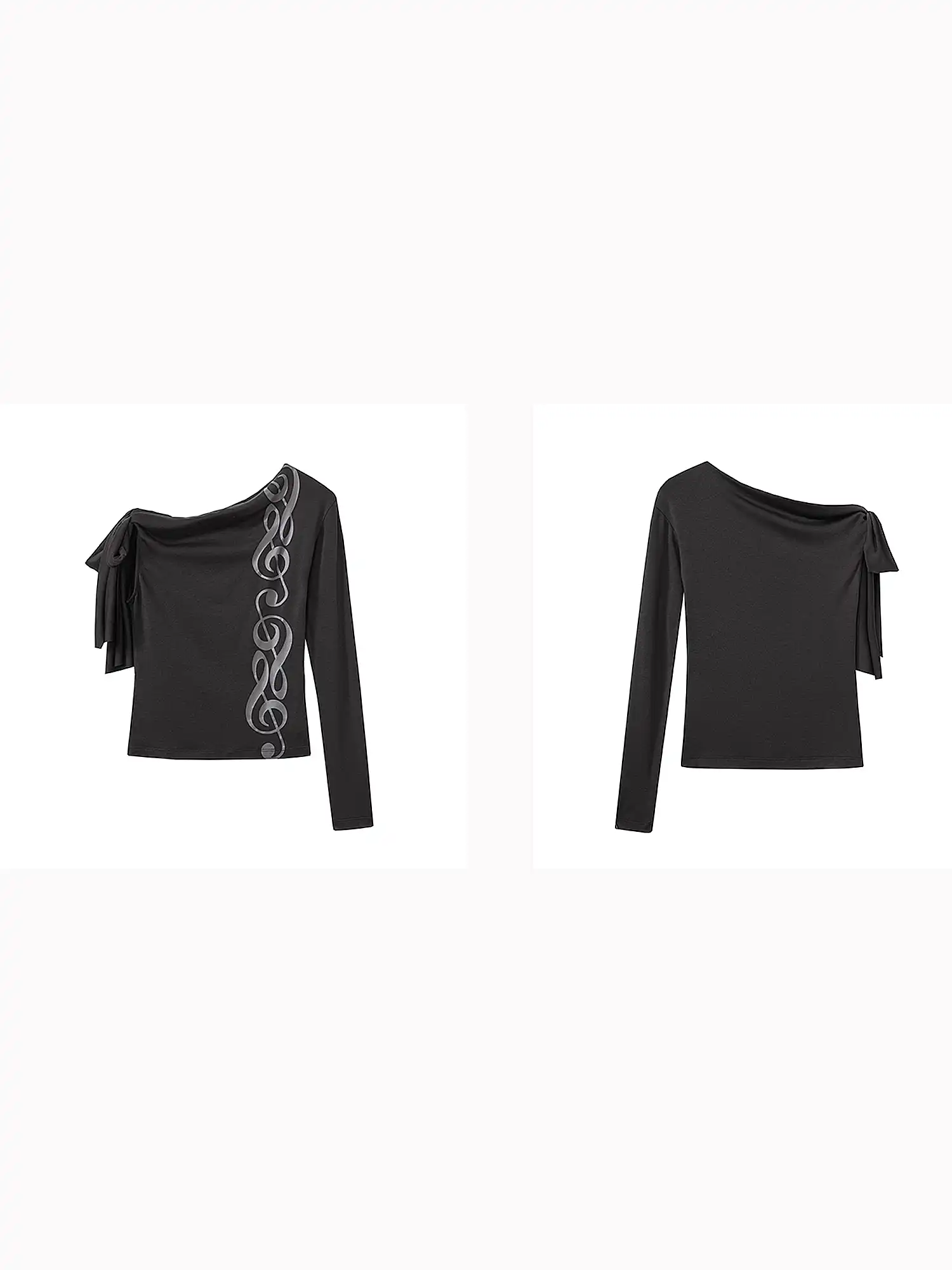 Grunge Sleaze Lace-Up One Shoulder Top - Image 7
