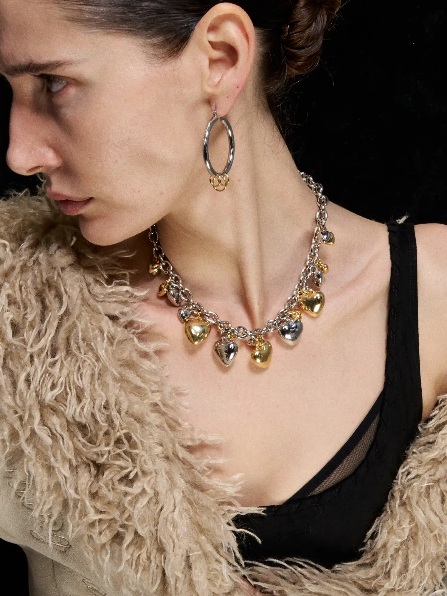 Heart-Shaped Pendant Choker
