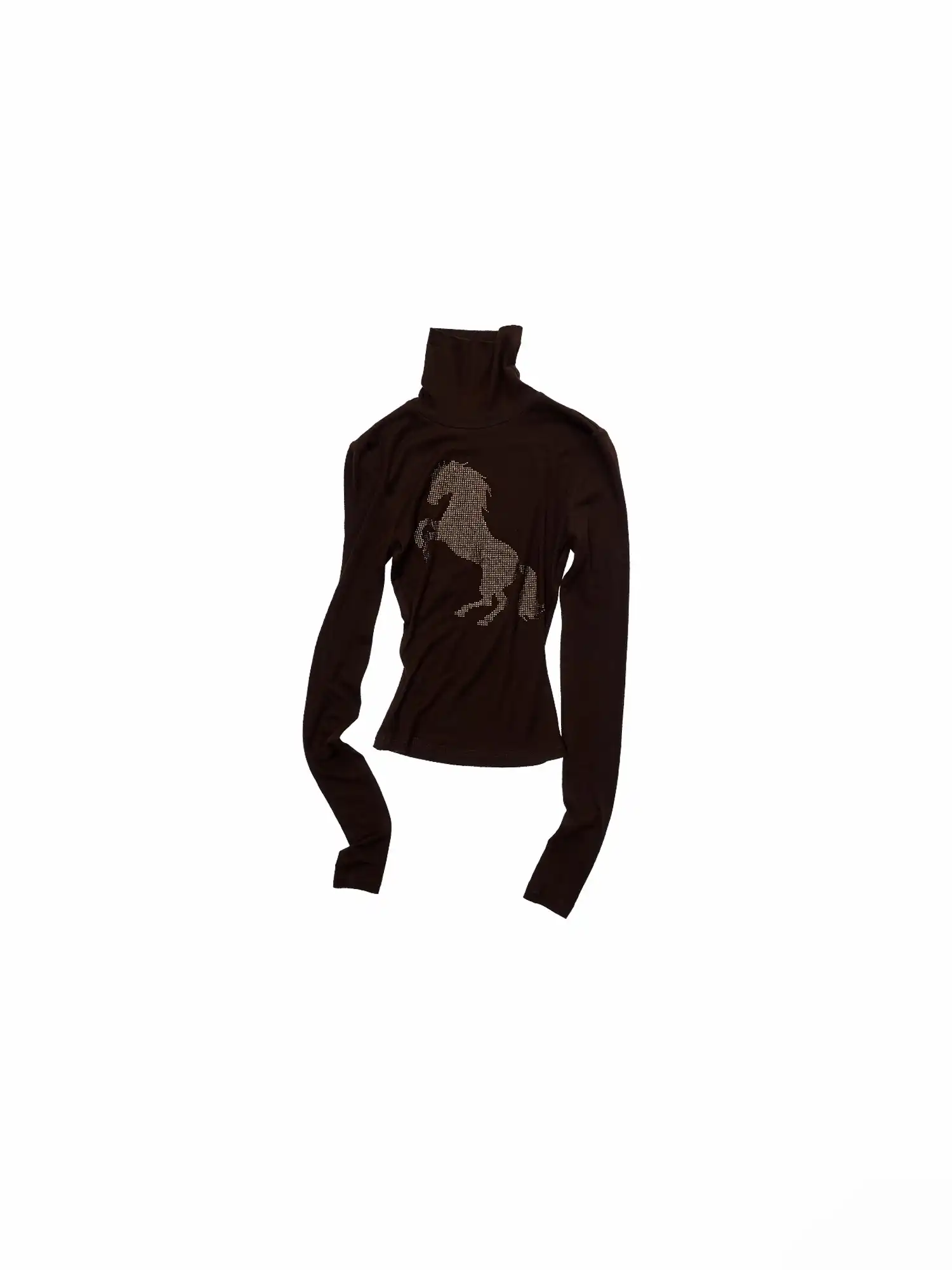 High-Neck Rhinestone Crop Top - Image 10