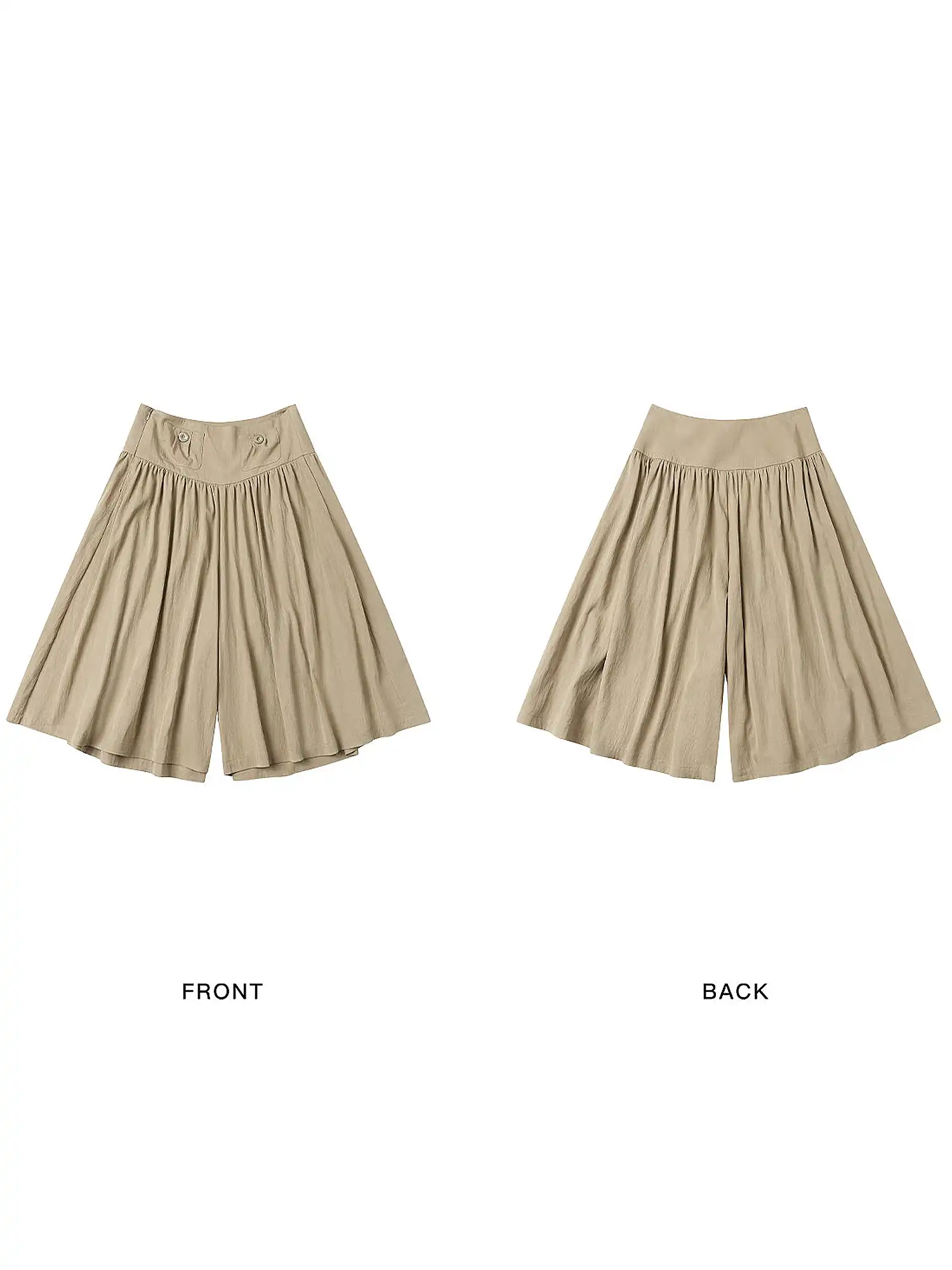 High-Waisted Lyocell Wide-Leg Culottes - Image 4