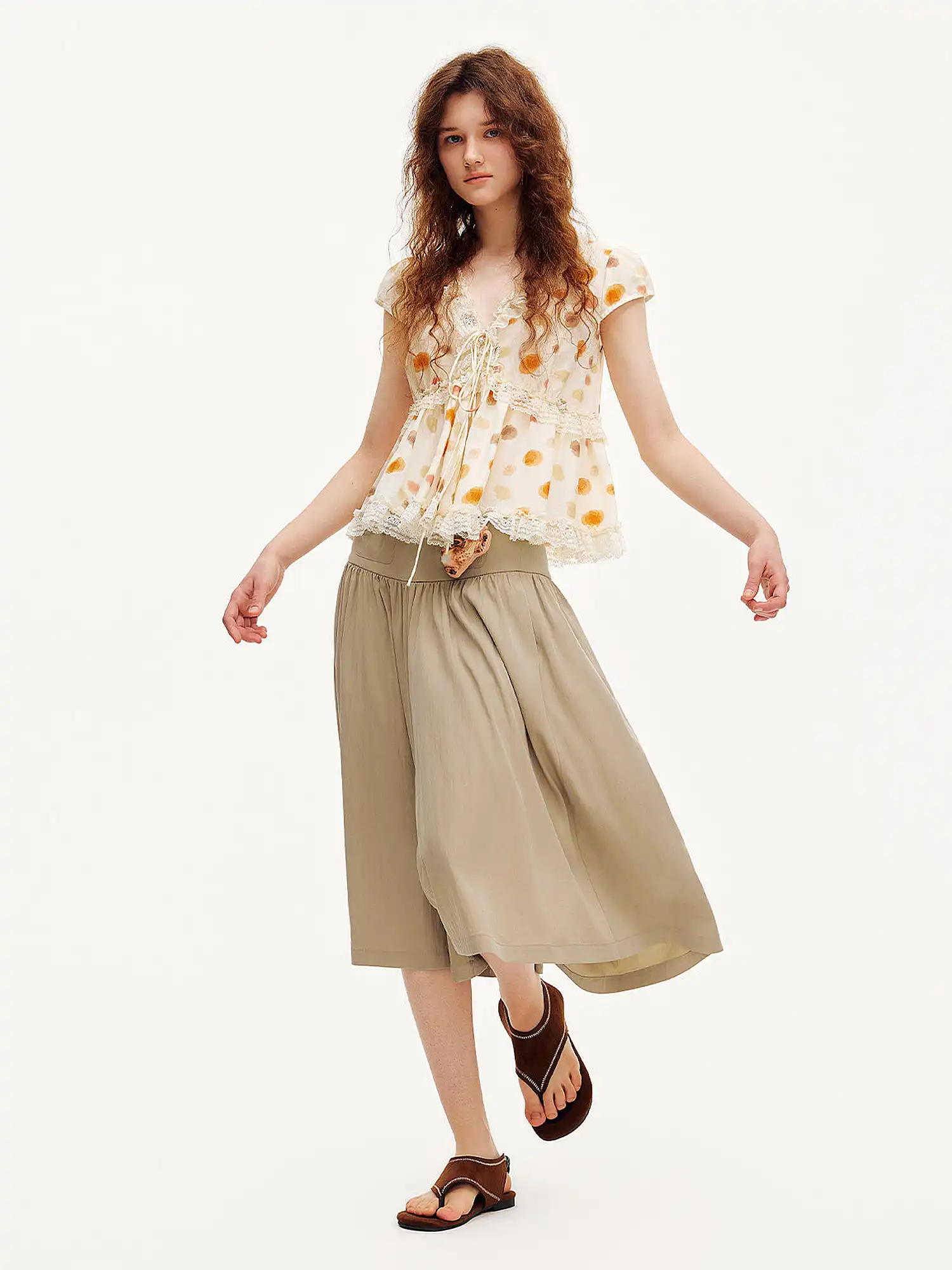High-Waisted Lyocell Wide-Leg Culottes - Image 7