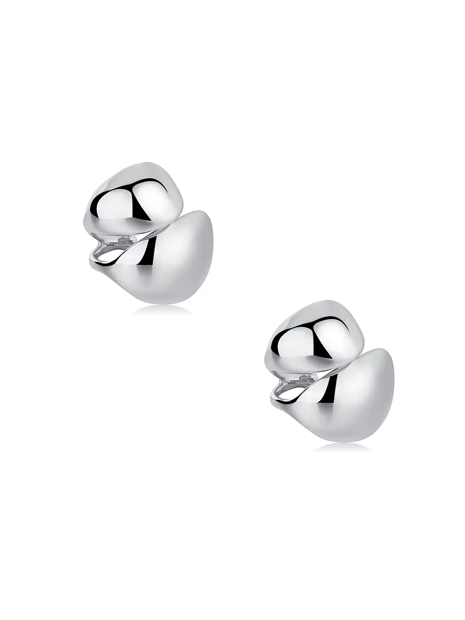 Irregular Cracked-Heart Metal Ear Cuff - Image 8