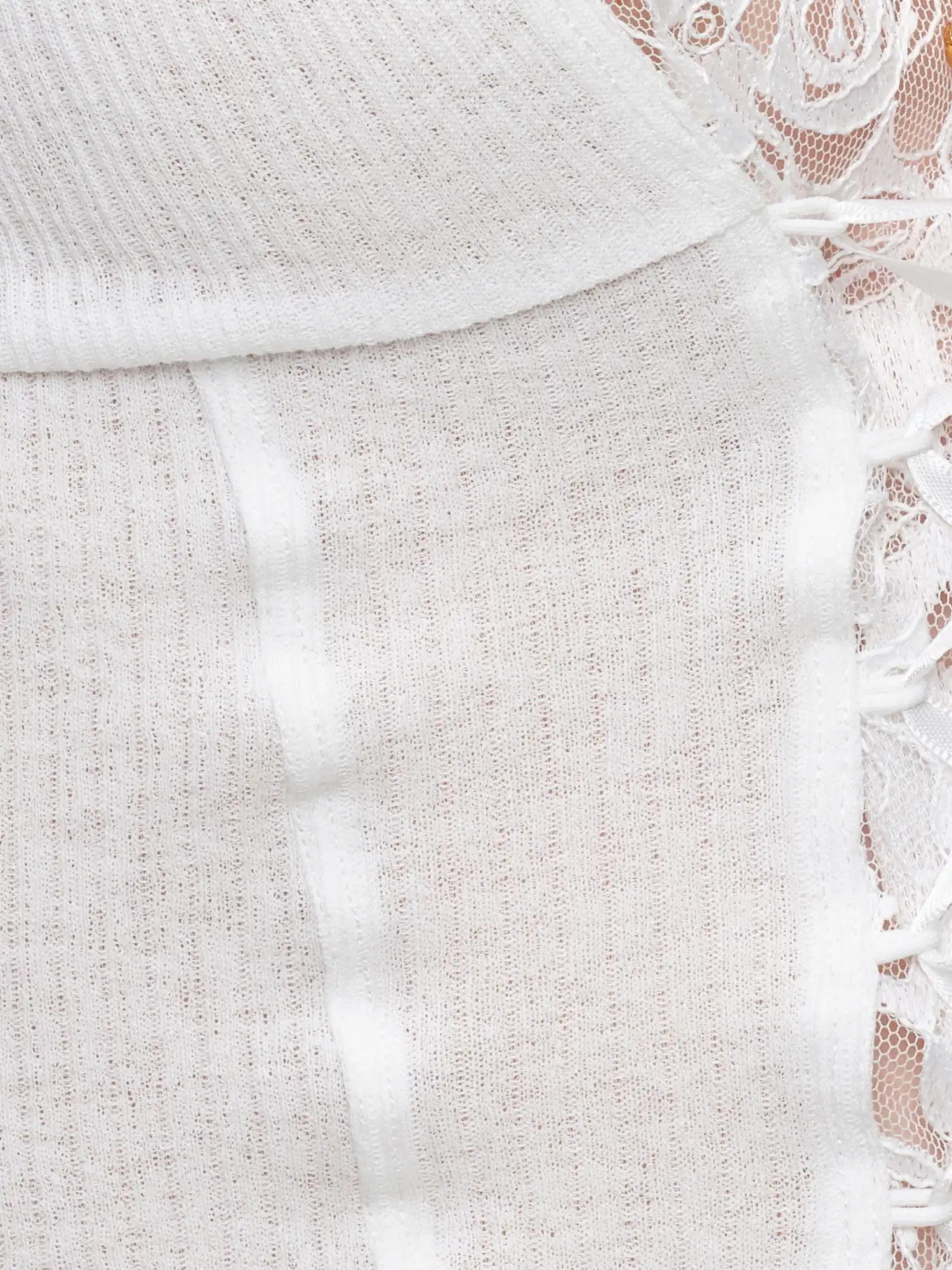 Lace-Up Front Long Sleeve Knit Corset Top - Image 3
