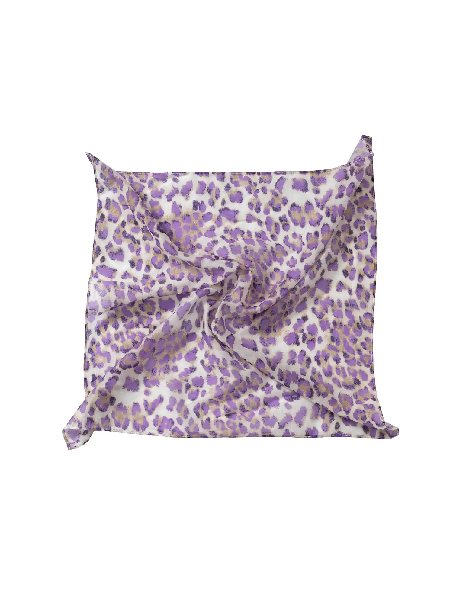 Leopard Print Silk Square Scarf - Image 7