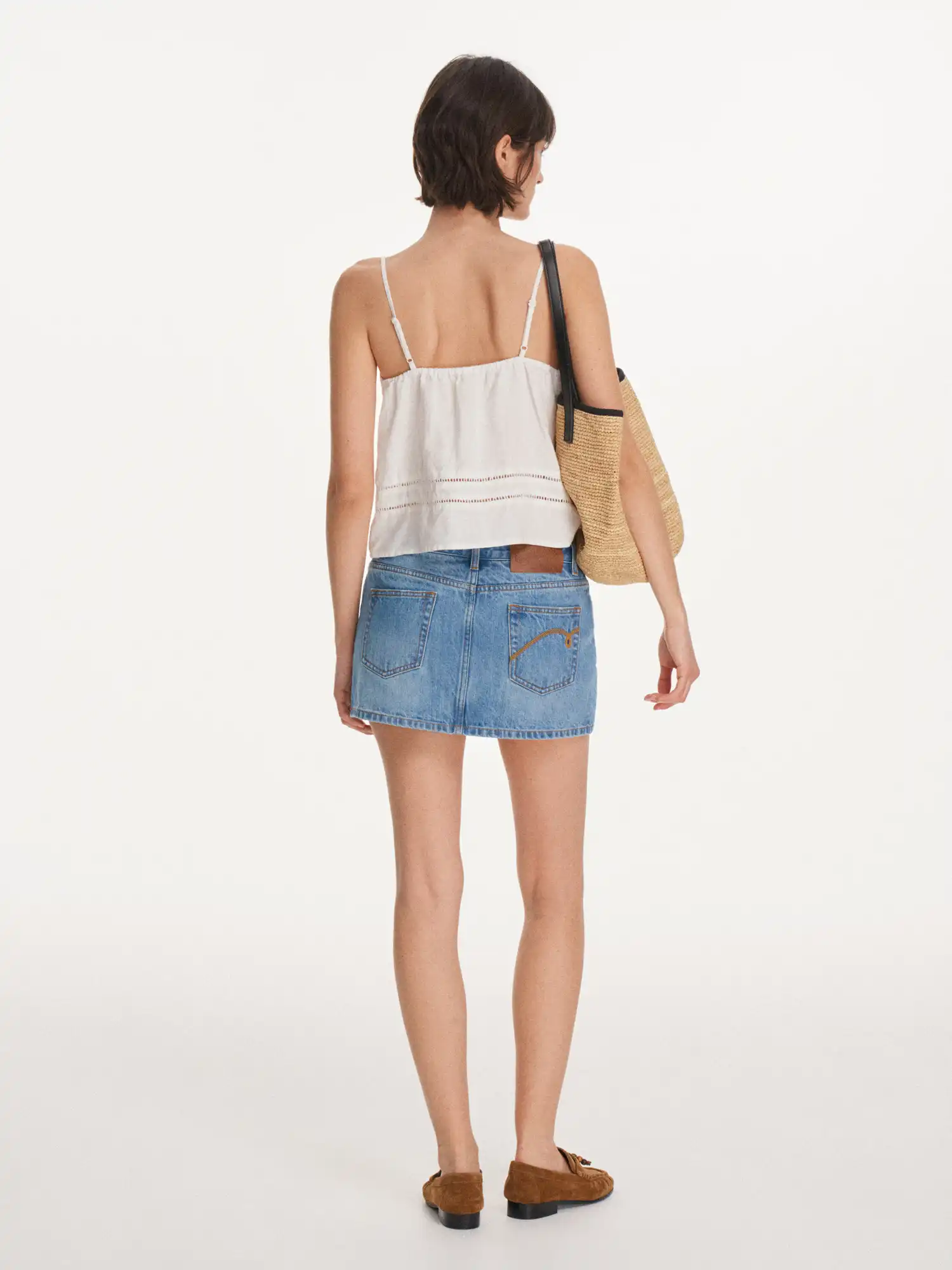 Linen Blend Crochet Trim Cami Top - Image 7