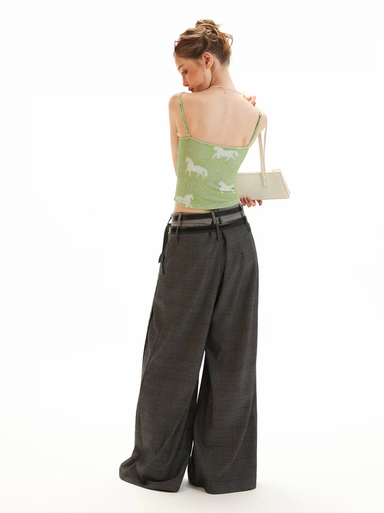 Macaron Green Lace Trim Tank Top - Image 9
