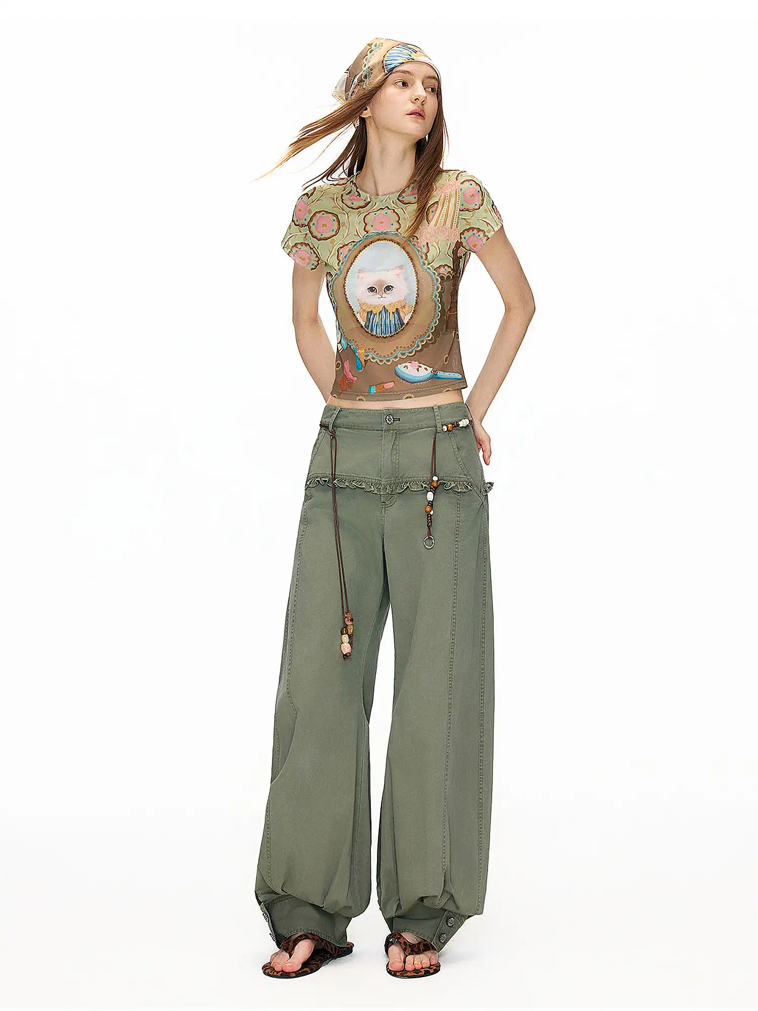 Magic Mirror Cat Crew Neck Tee - Image 7
