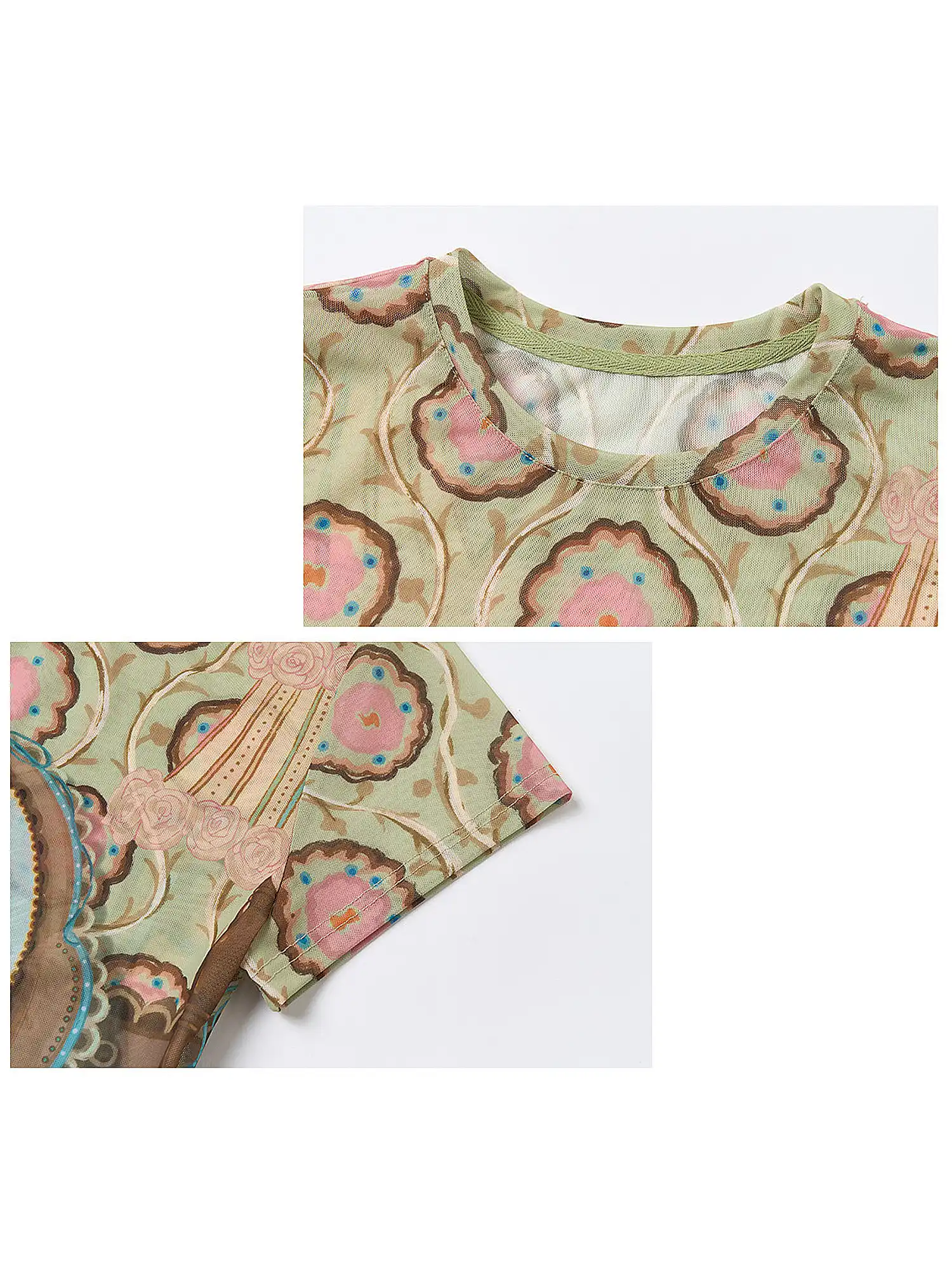 Magic Mirror Cat Crew Neck Tee - Image 9