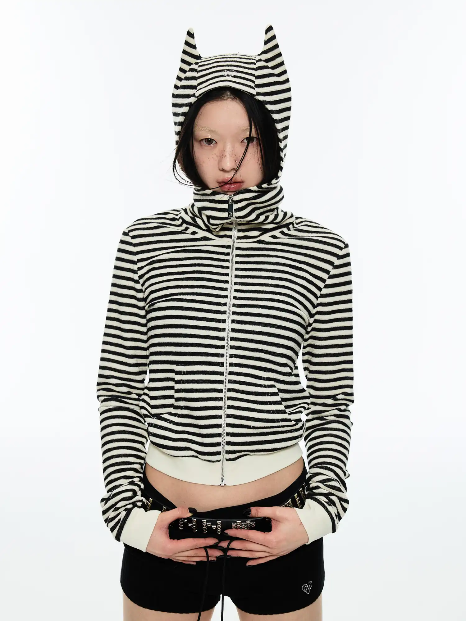 Midnight Meow Zip Up Cat Ear Hoodie