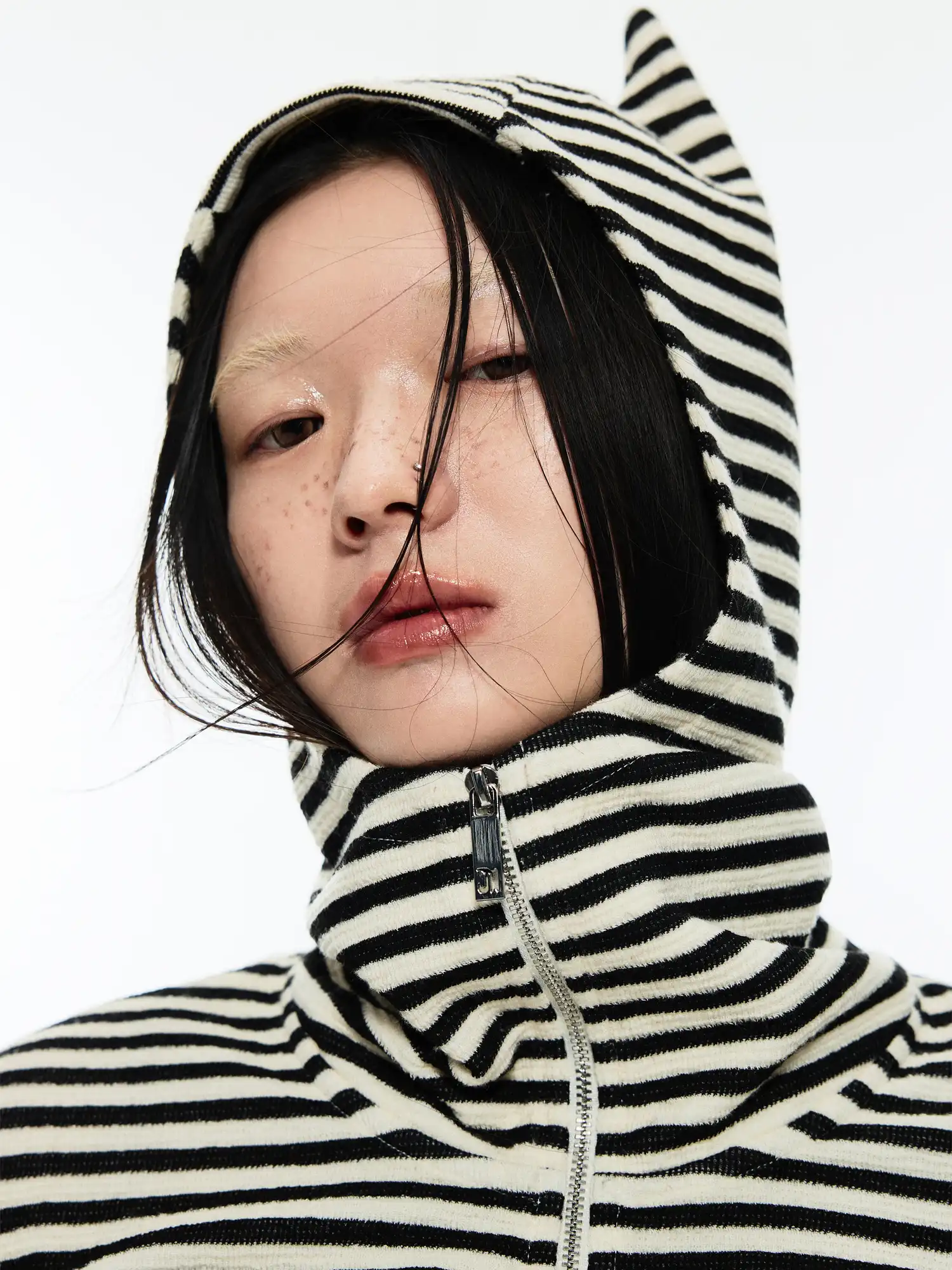 Midnight Meow Zip Up Cat Ear Hoodie - Image 4