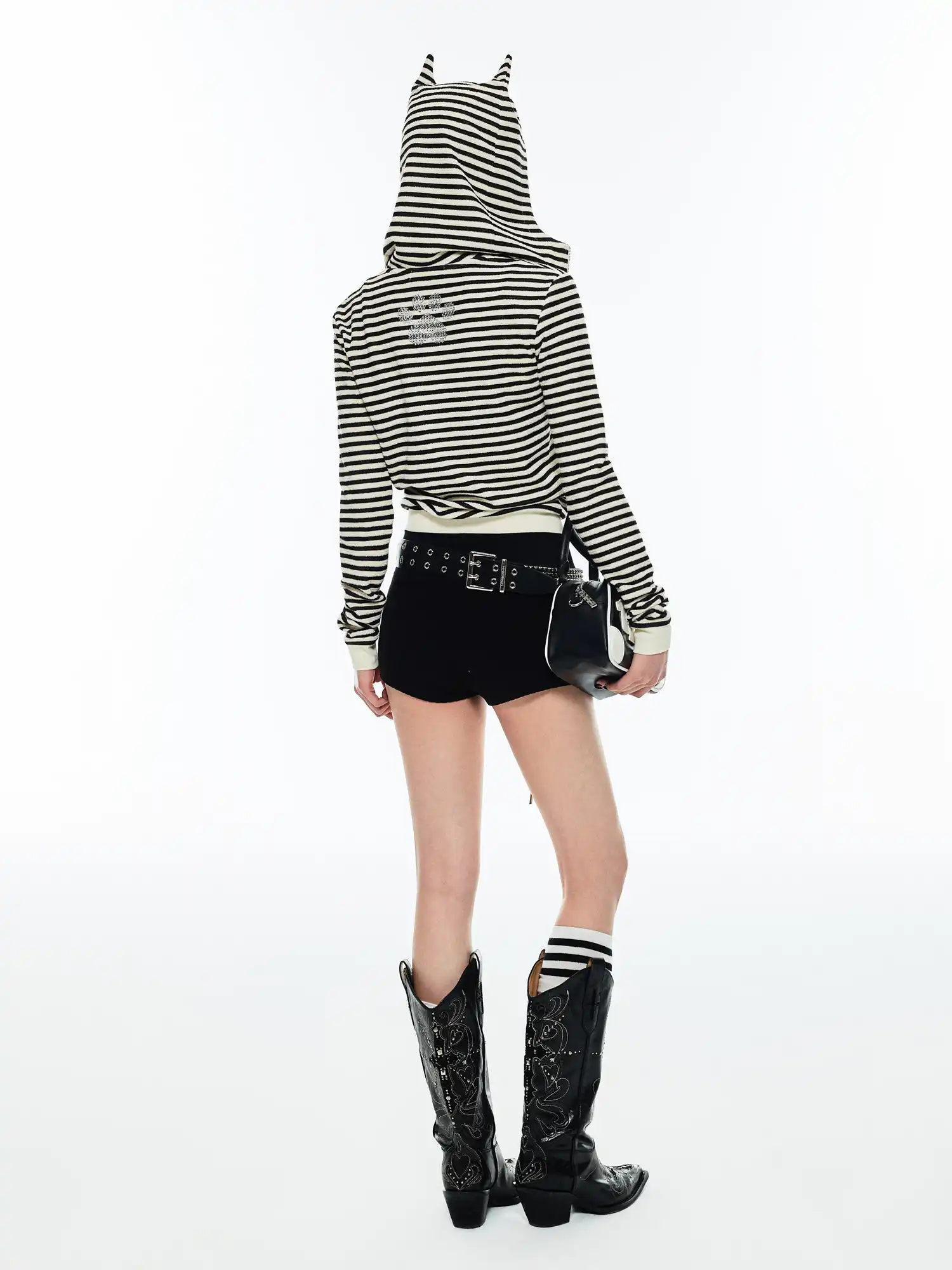 Midnight Meow Zip Up Cat Ear Hoodie - Image 8