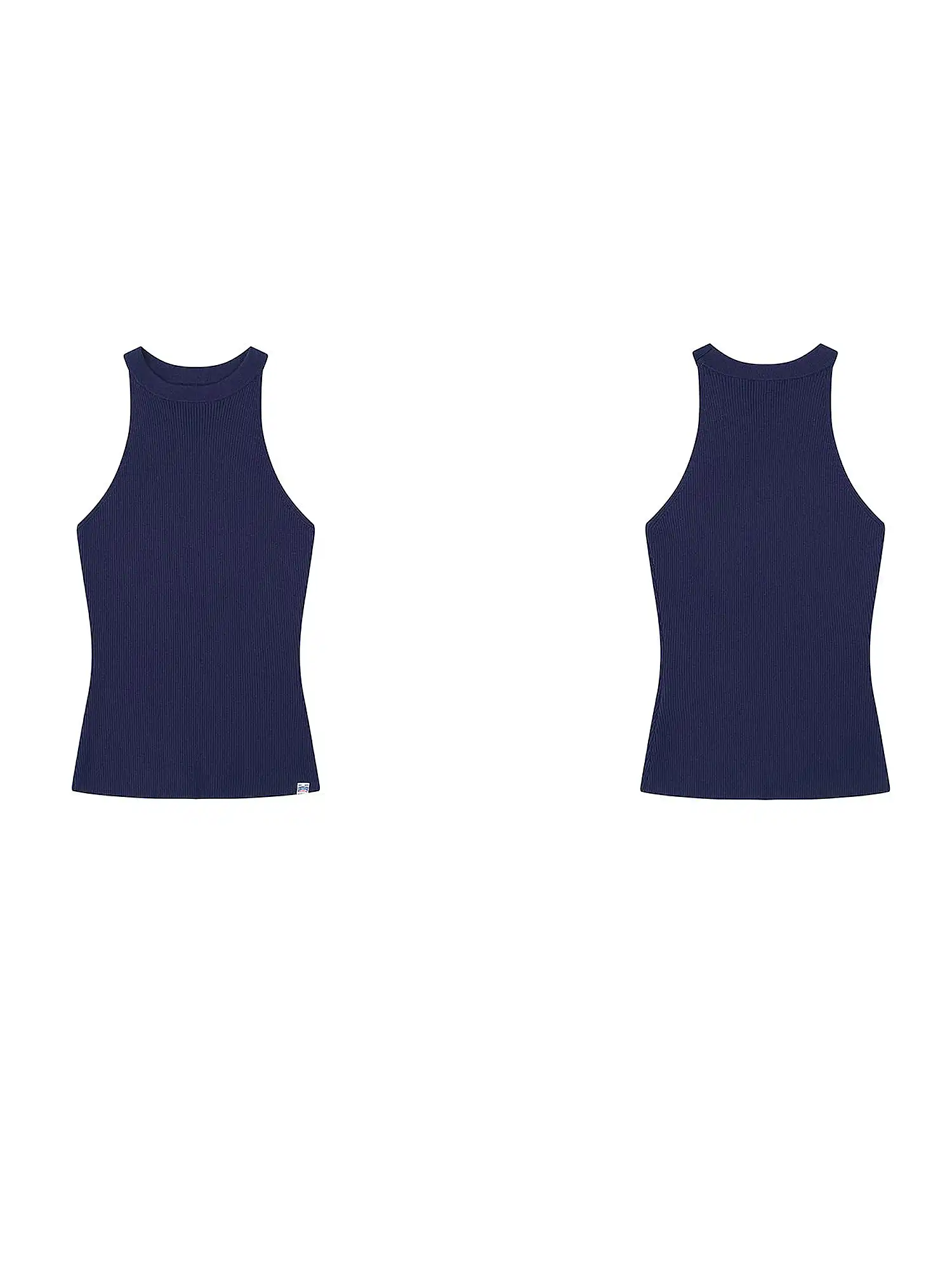 Mock Neck Tencel Ribbed Sleeveless Tank Top - Image 13