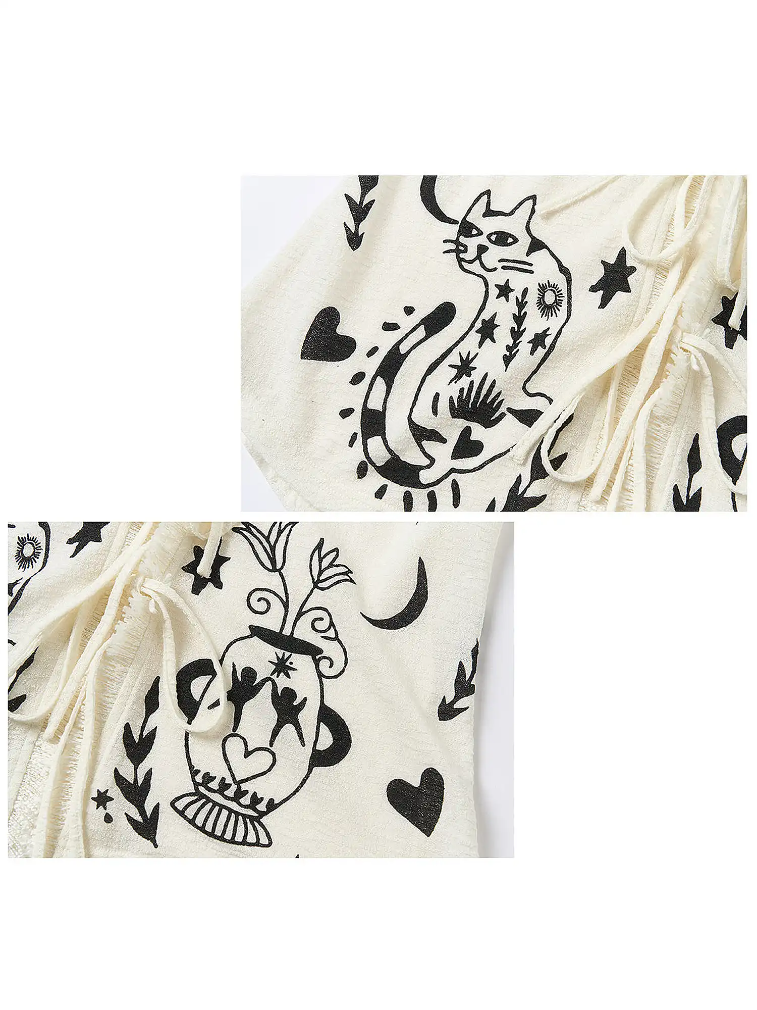 Mystical Cat Lyocell Wool Knit Cardigan - Image 11