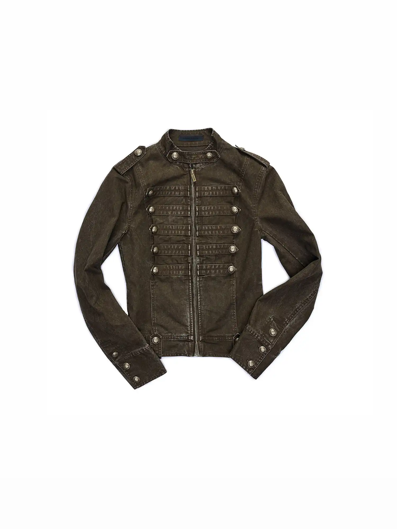 Napoleon Jacket Women with Double Breasted Canvas Fitted - Image 7