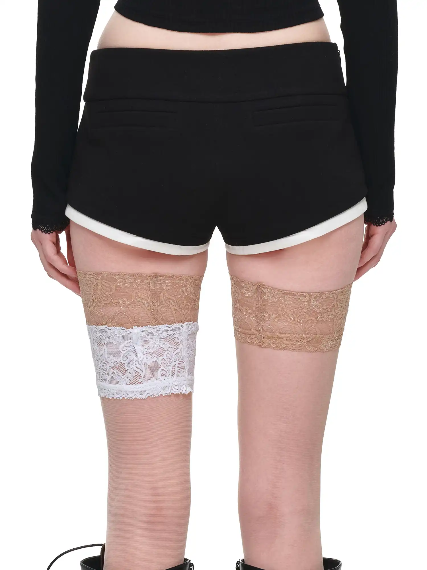 Napoleonic Button Low Rise Micro Shorts - Image 2