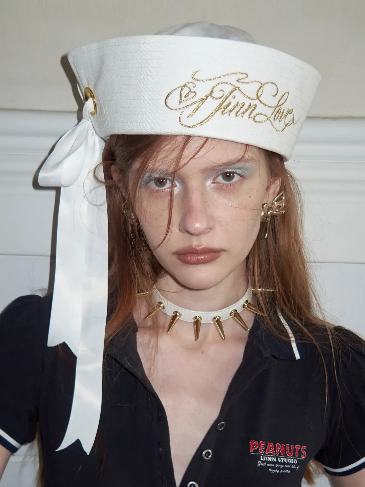 Nautical Bow Tie Ribbons Sailor Cap