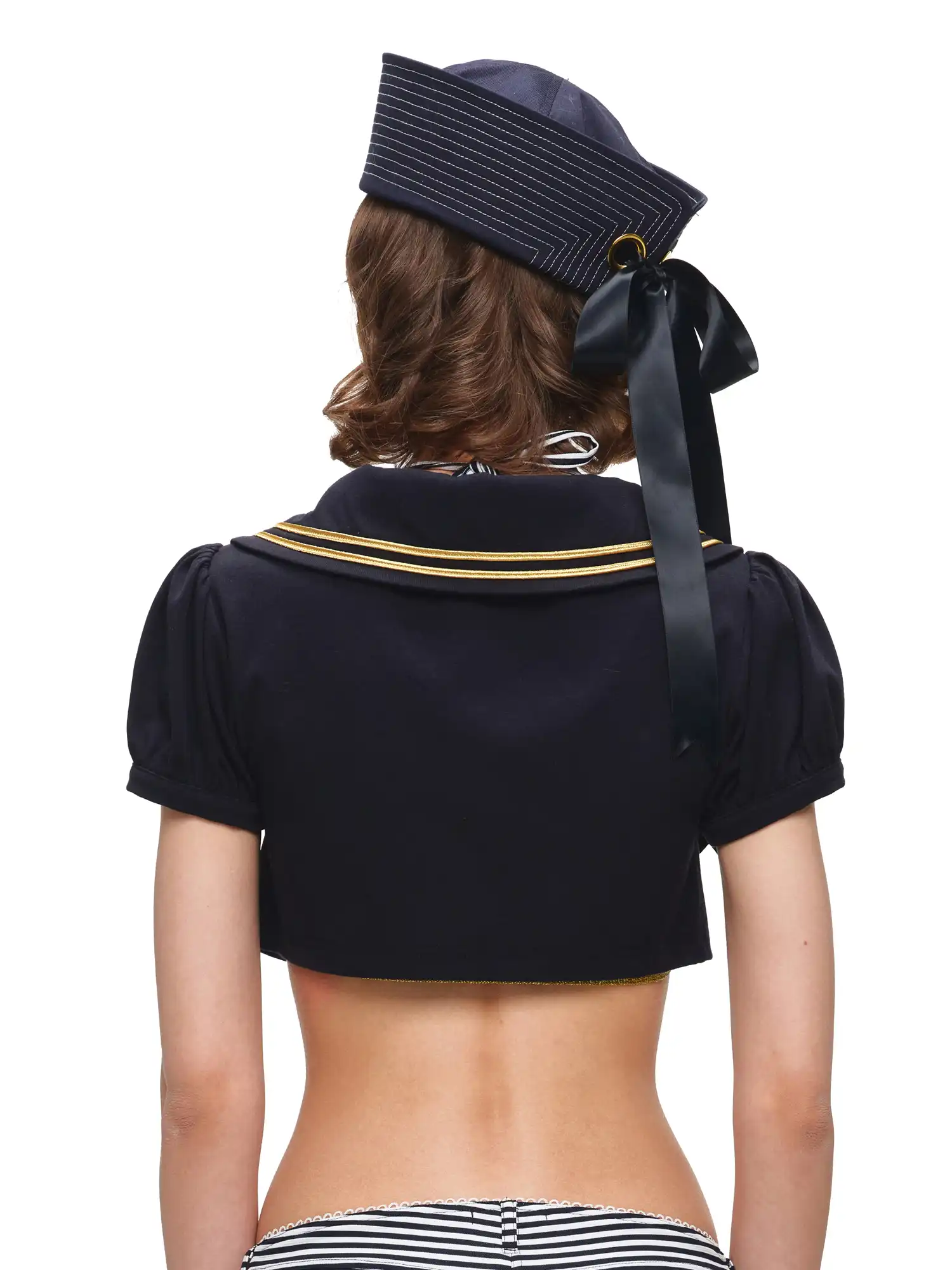 Nautical Bow Tie Ribbons Sailor Cap - Image 7