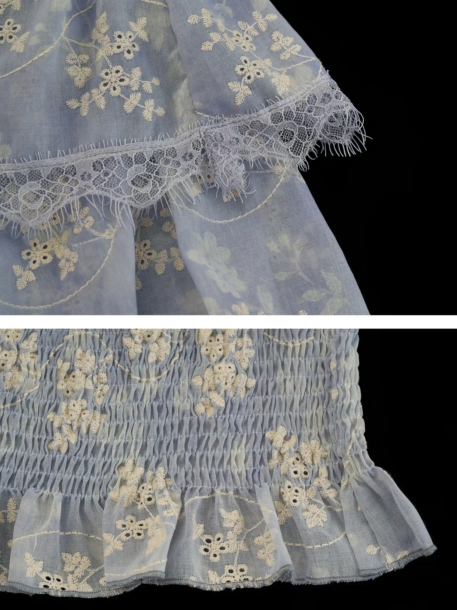 Off-Shoulder Embroidered Crop Top - Image 6