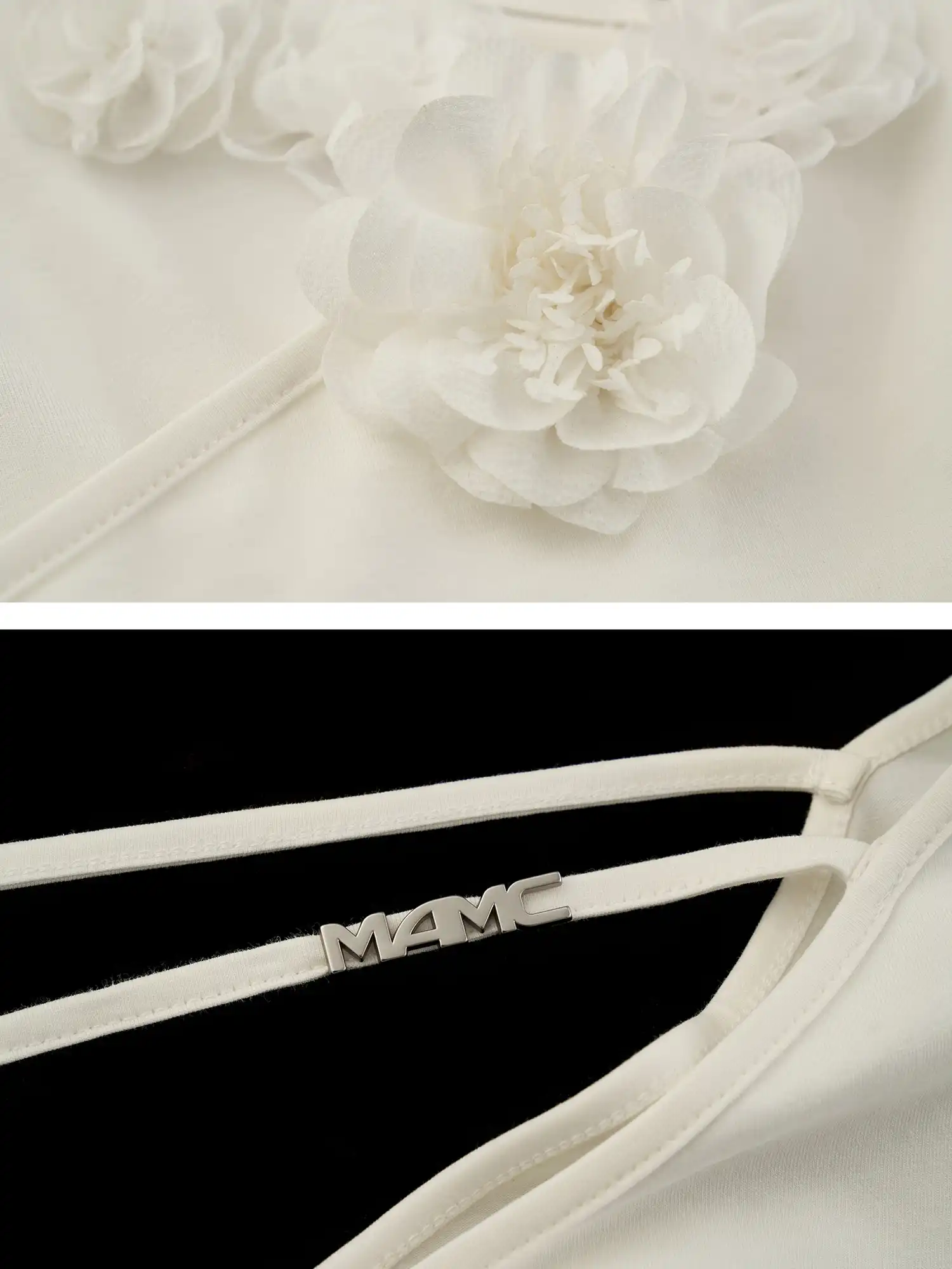 Off-Shoulder Ruched Asymmetric Blossom Tee - Image 5