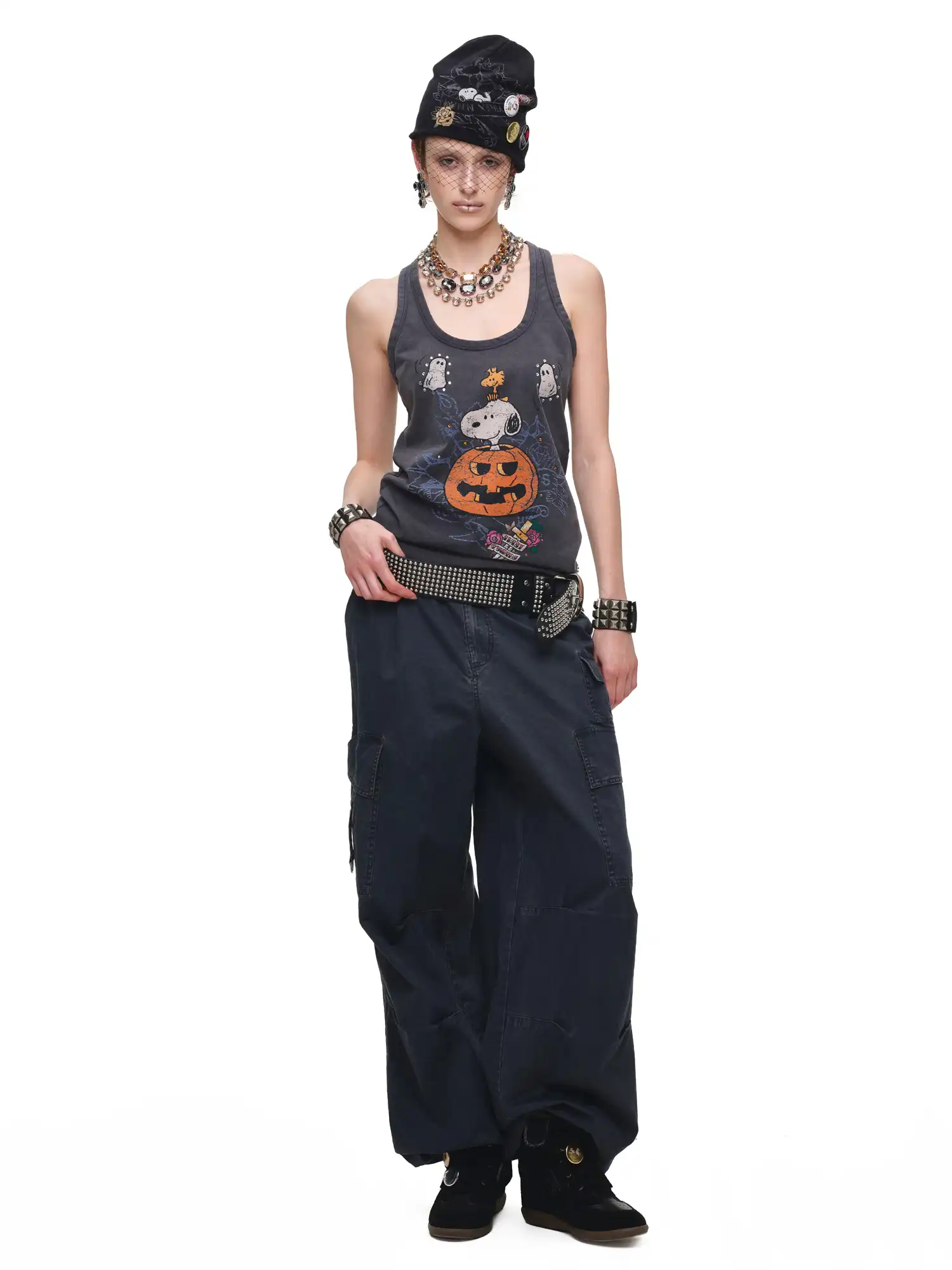 Oversized Cotton Baggy Cargo Pants - Image 10