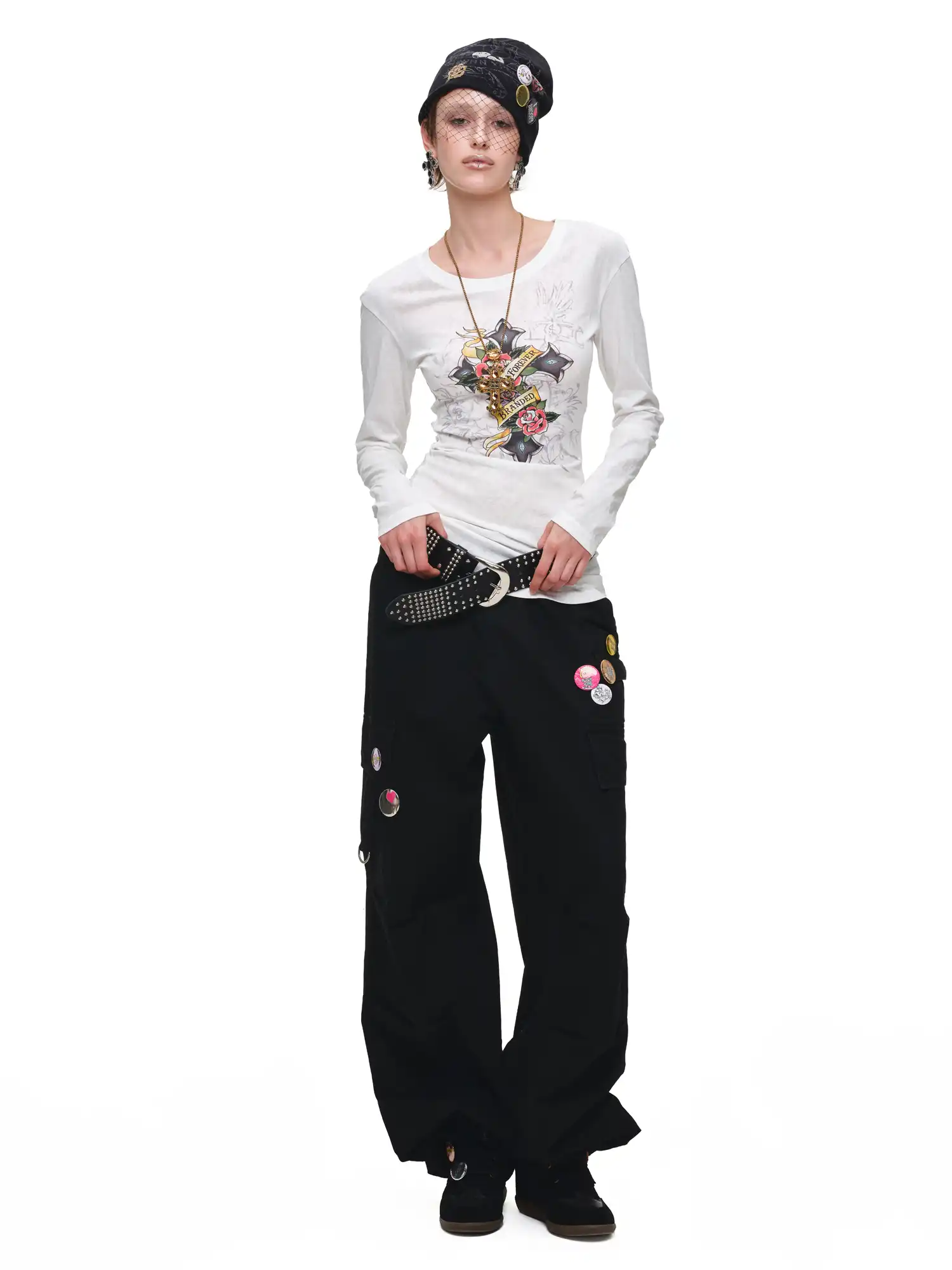 Oversized Cotton Baggy Cargo Pants - Image 15