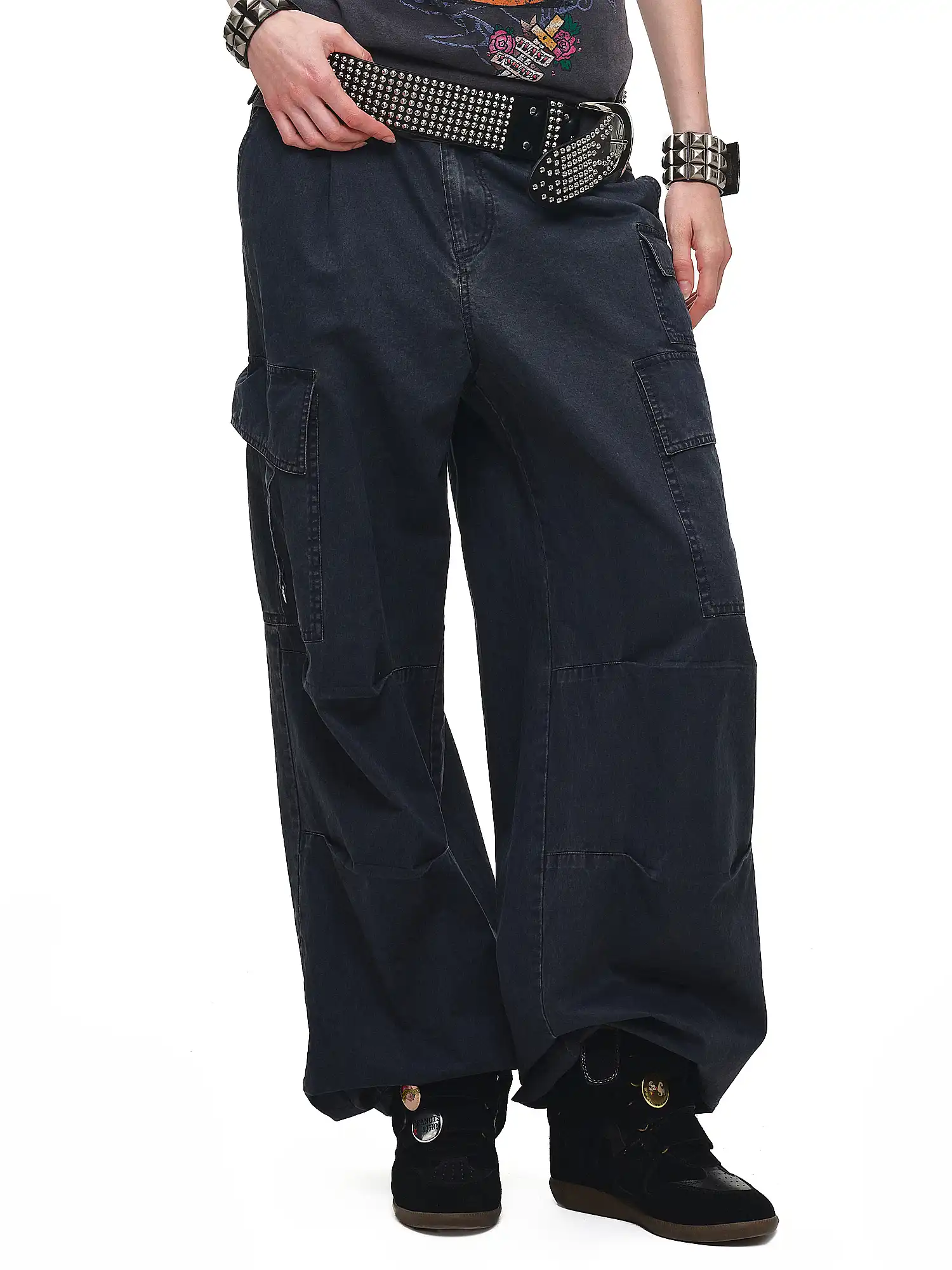 Oversized Cotton Baggy Cargo Pants - Image 7