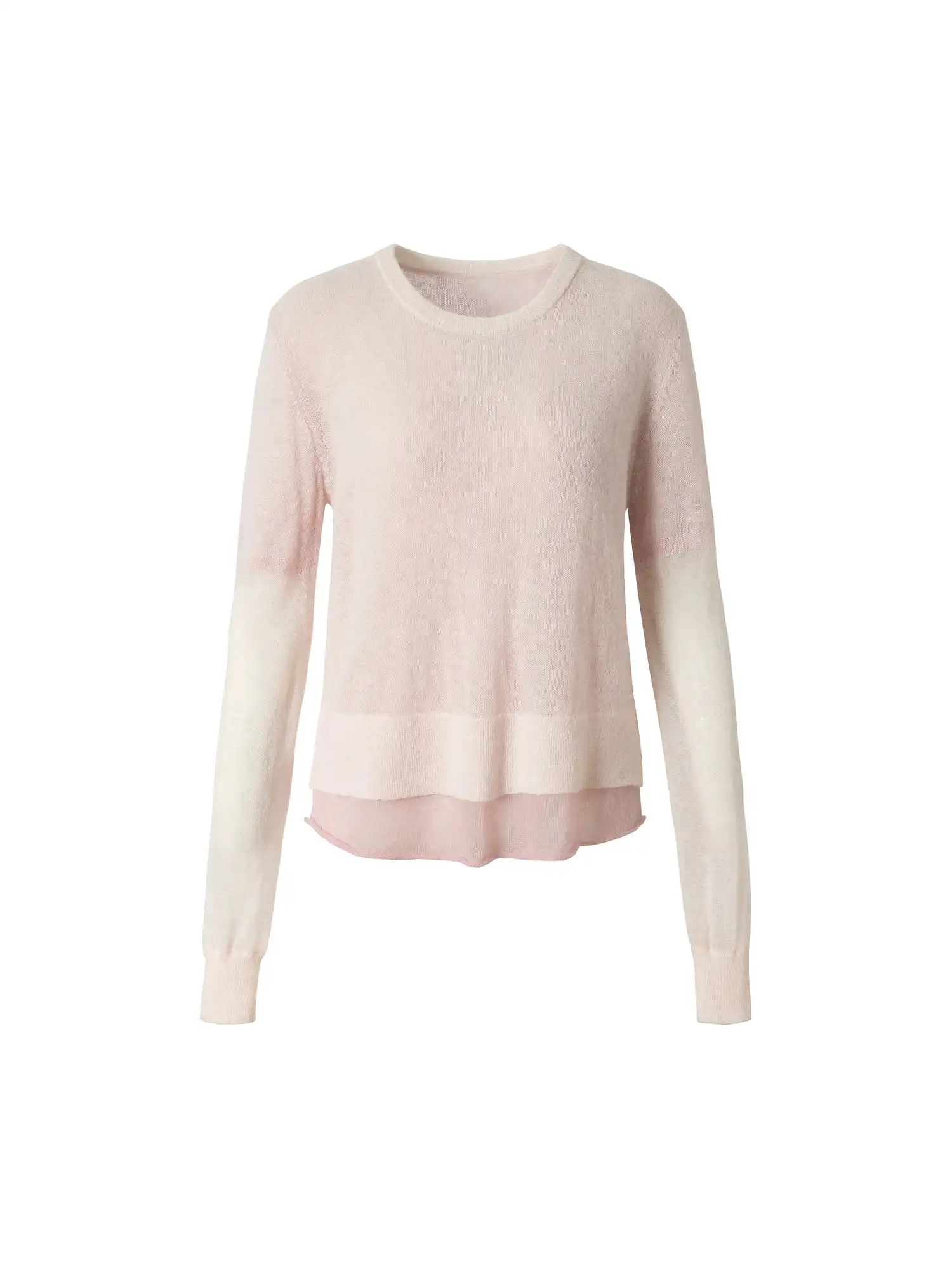 Petal Pink Layered Wool Blend Top - Image 3
