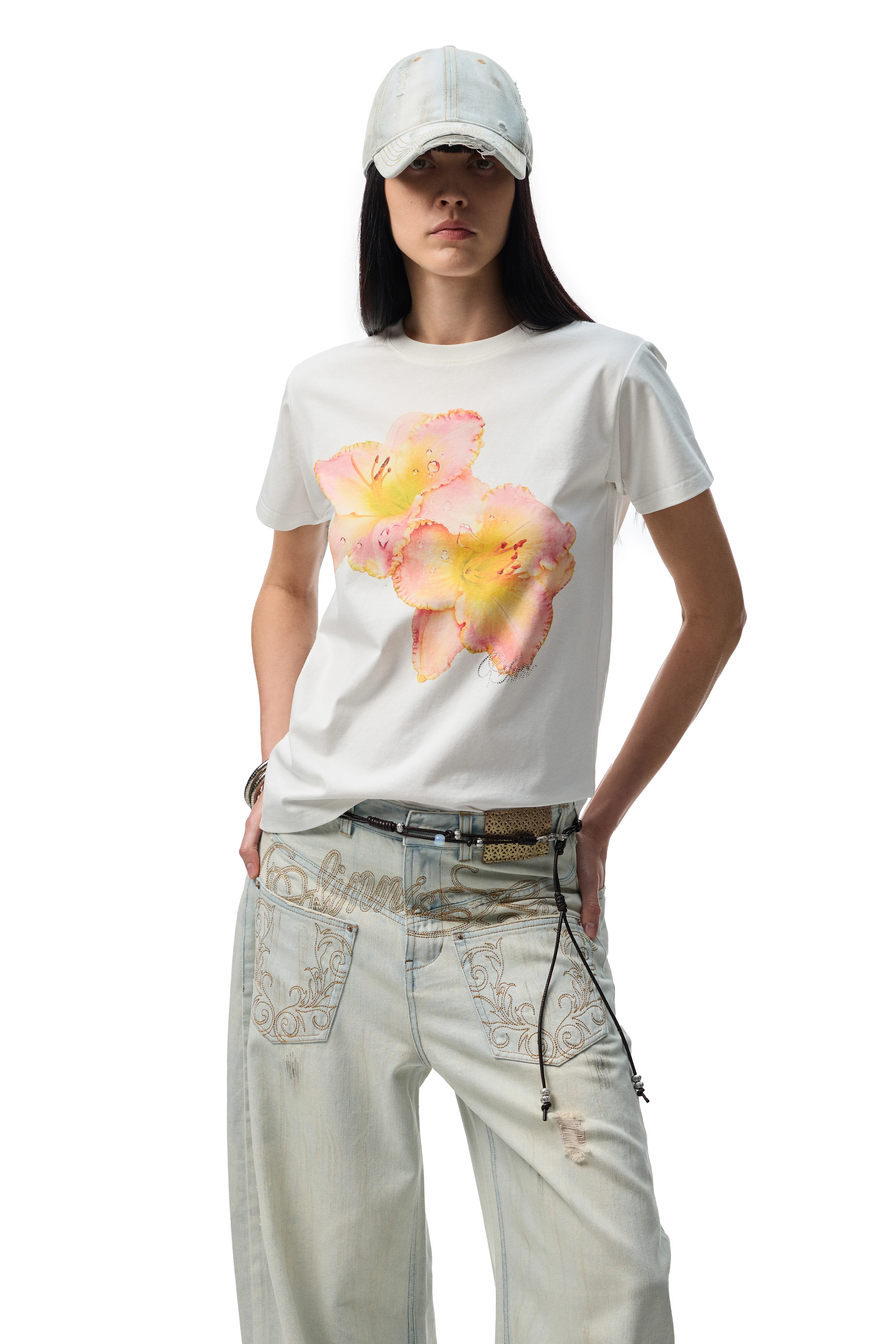 Petal Tide Graphic Loose Tee - Image 3