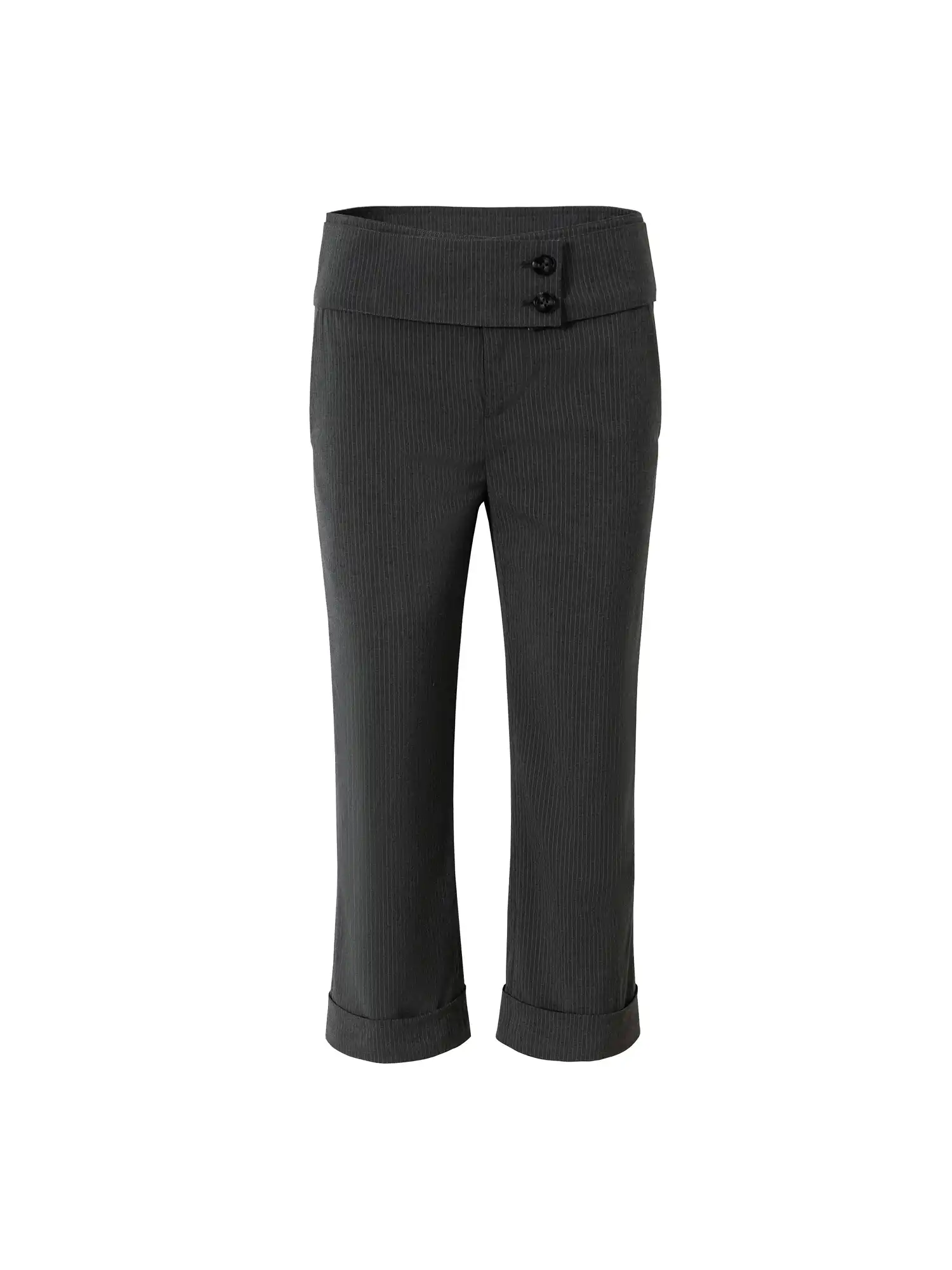 Pinstripe Wide Leg Capri Suit Trousers Pants - Image 3