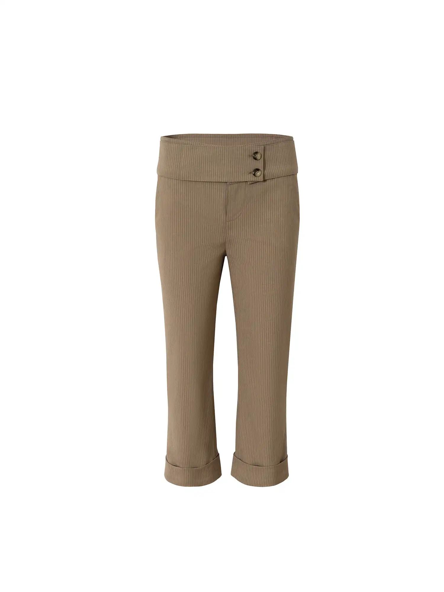 Pinstripe Wide Leg Capri Suit Trousers Pants - Image 9