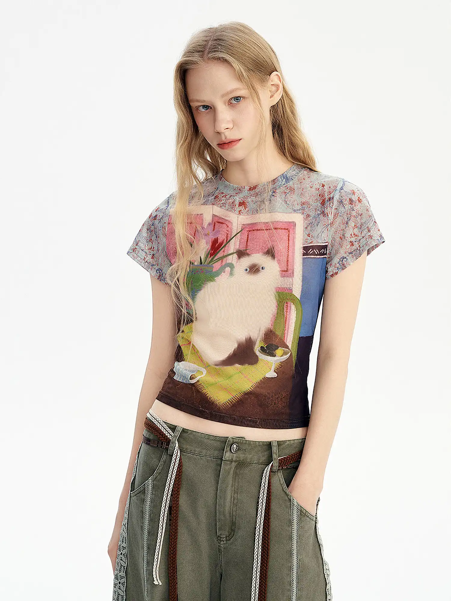 Ragdoll Cat Crew Neck Short-Sleeve T-Shirt
