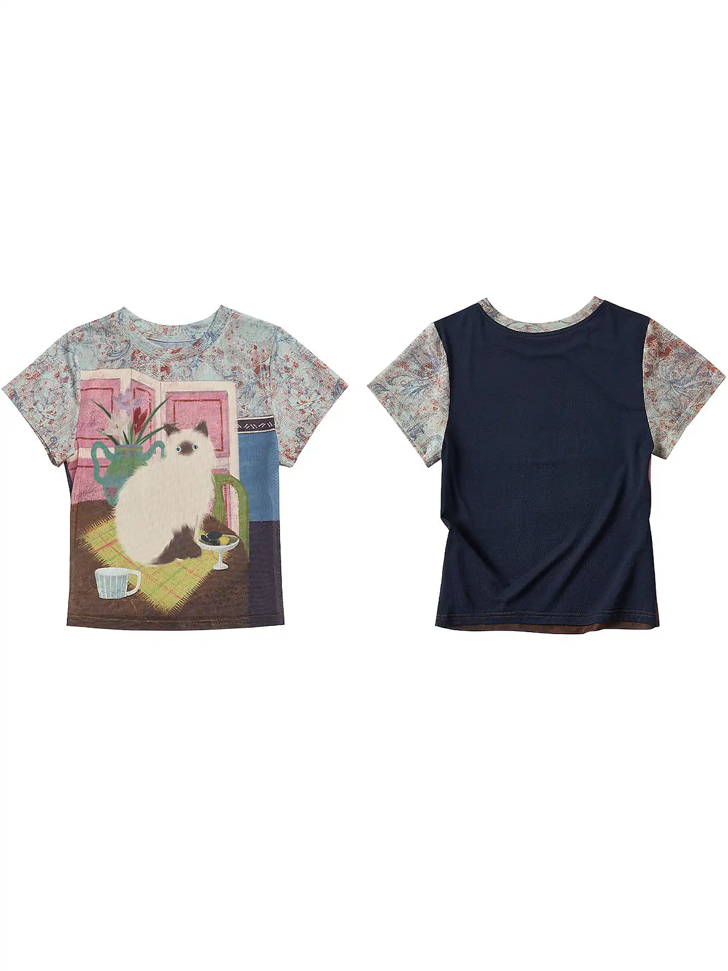 Ragdoll Cat Crew Neck Short-Sleeve T-Shirt - Image 3