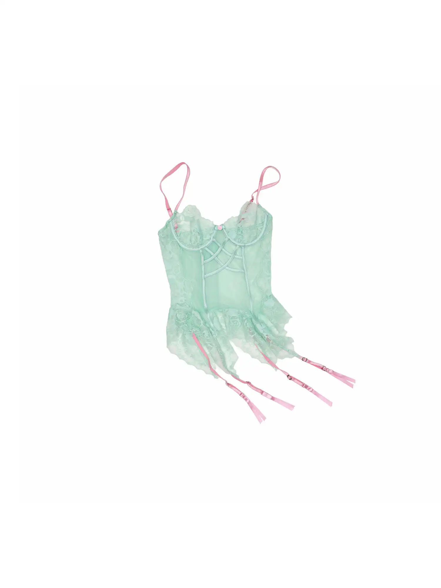 Romantic Sheer Rose Lace Bustier Corset Top - Image 11