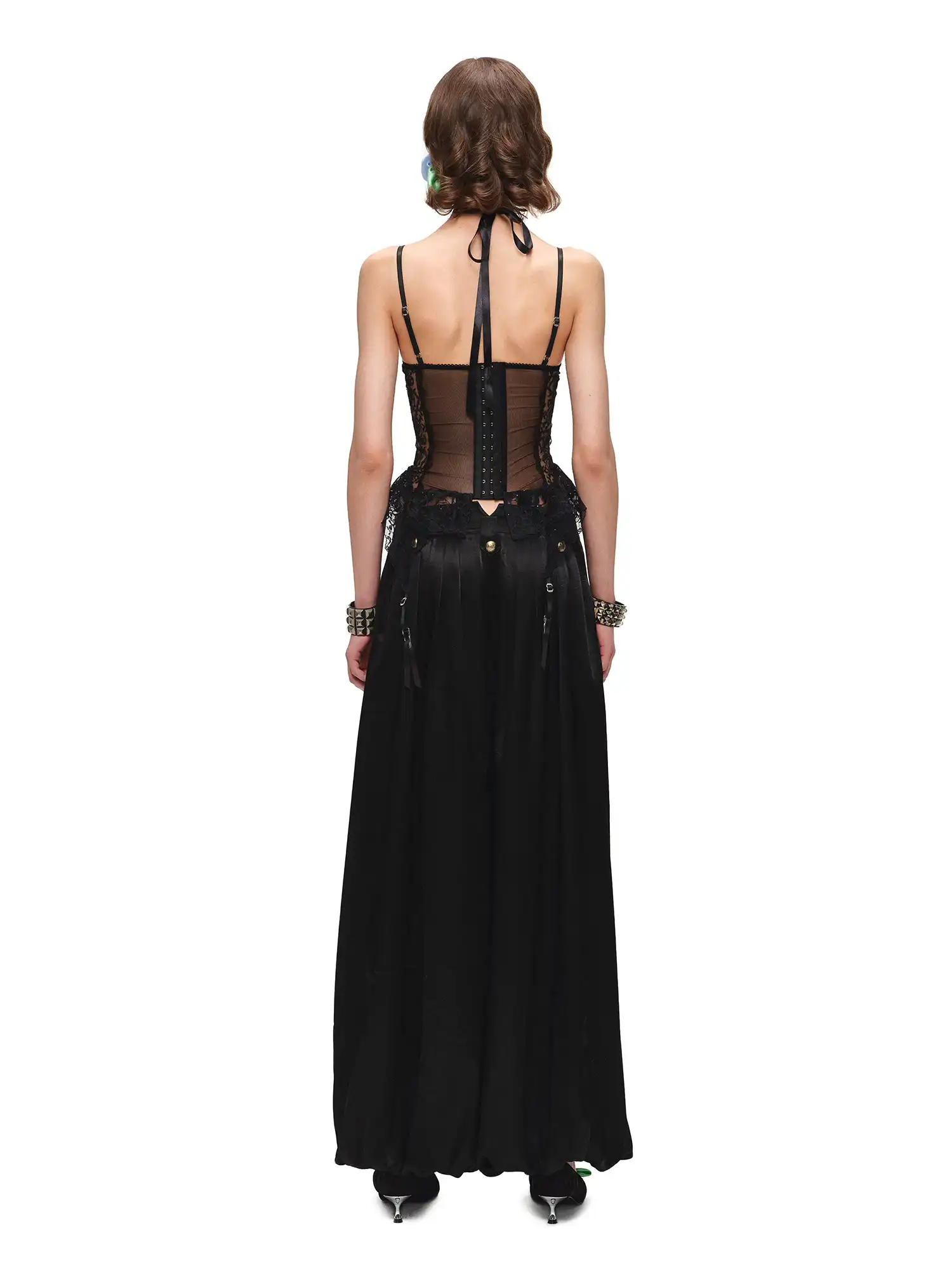 Romantic Sheer Rose Lace Bustier Corset Top - Image 4