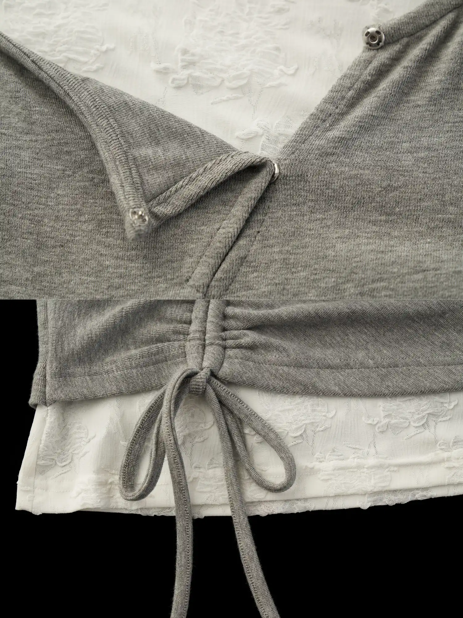 Ruched Mock Layered Lace Top - Image 12