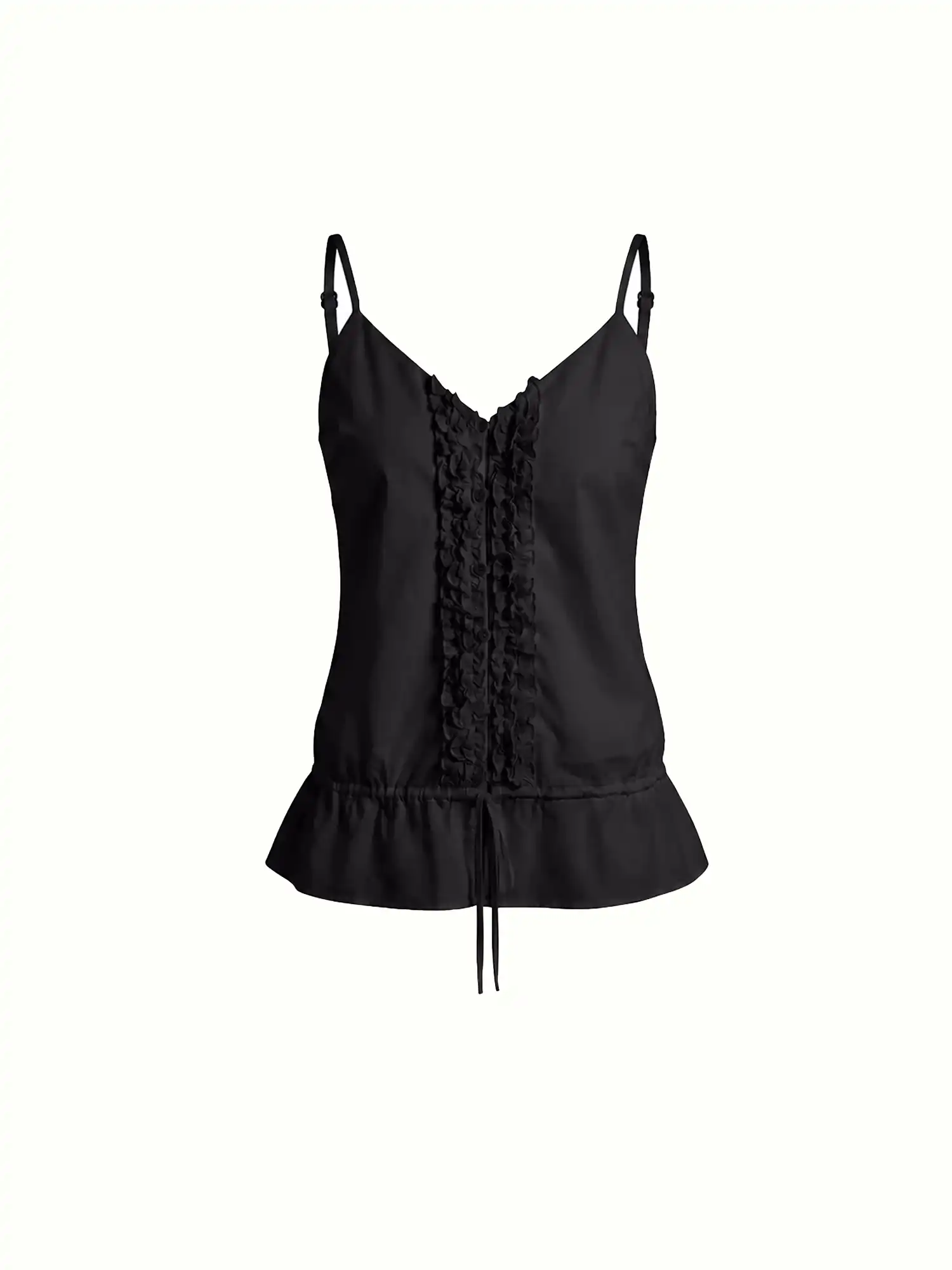 Ruffle Bib Drawstring Tank Top - Image 7