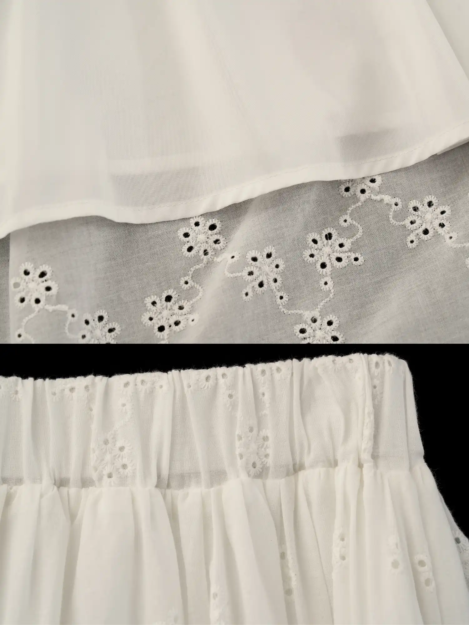 Ruffle Hem Crochet Midi Skirt with Elastic Waist - Image 7